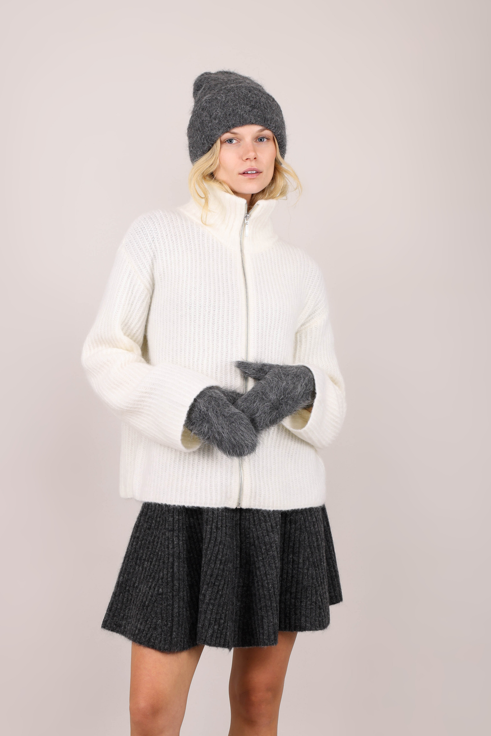 Urban Pioneers Female Aba rib beanie HAT CHARCOAL