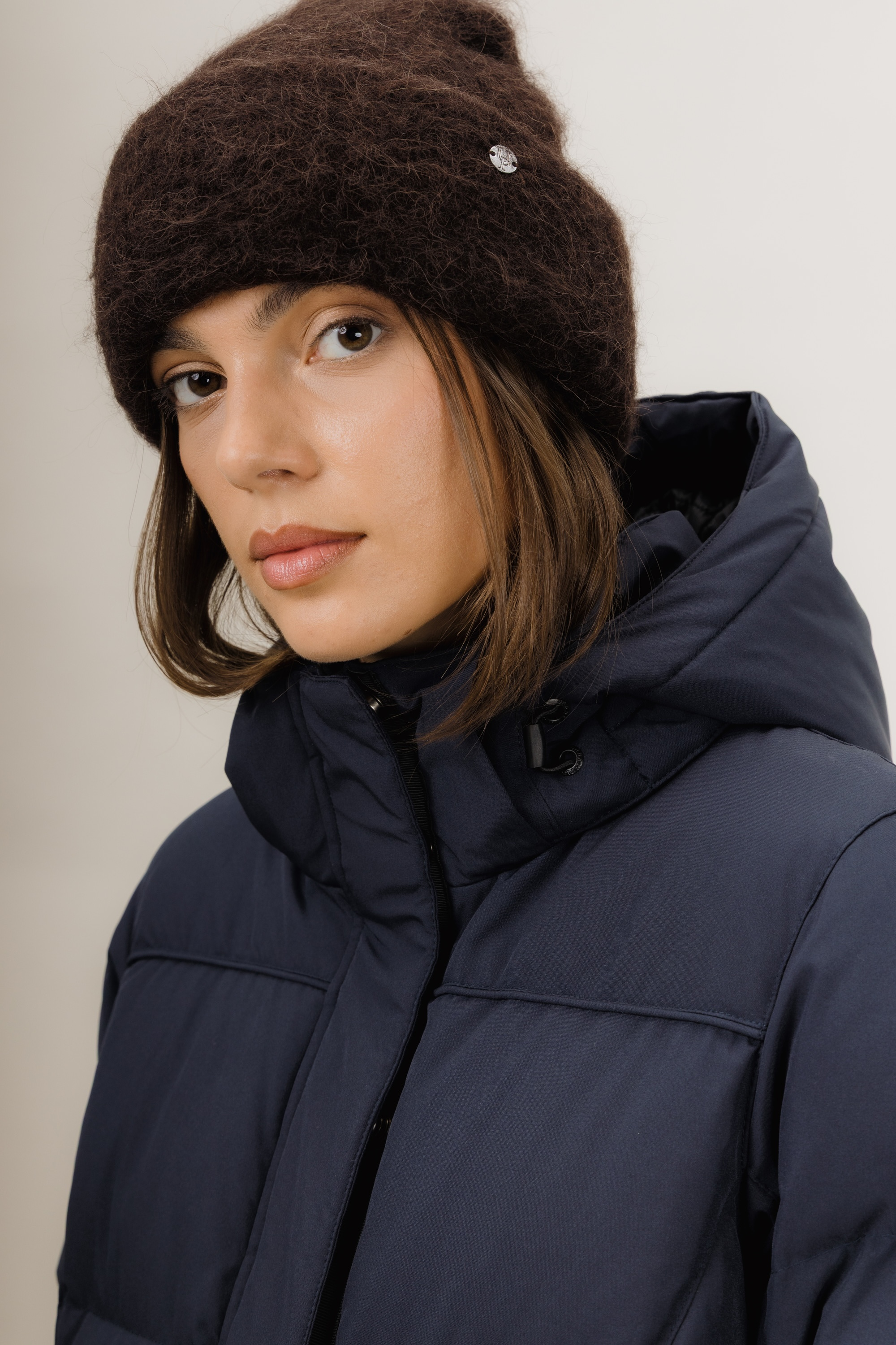 Urban Pioneers Female Aba rib beanie HAT CHOCOLATE BROWN