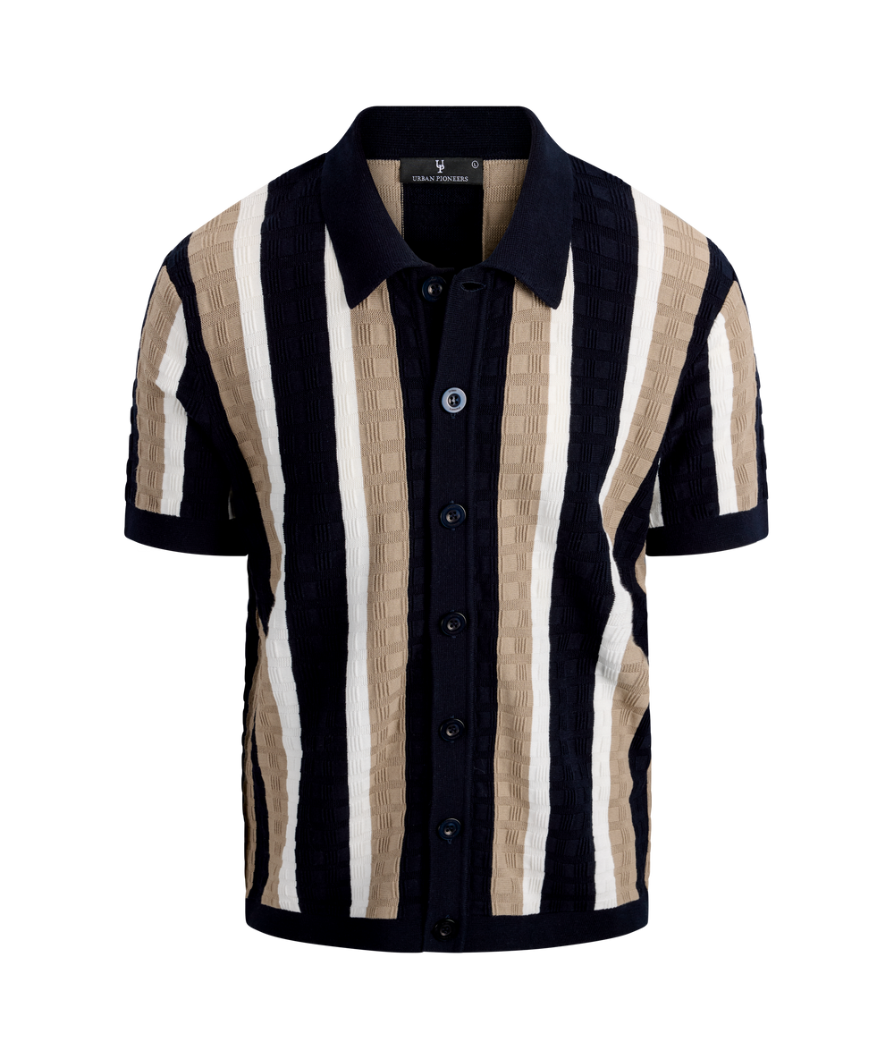 Urban Pioneers Male Alexander SS Shirt SS SHIRT DARK NAVY