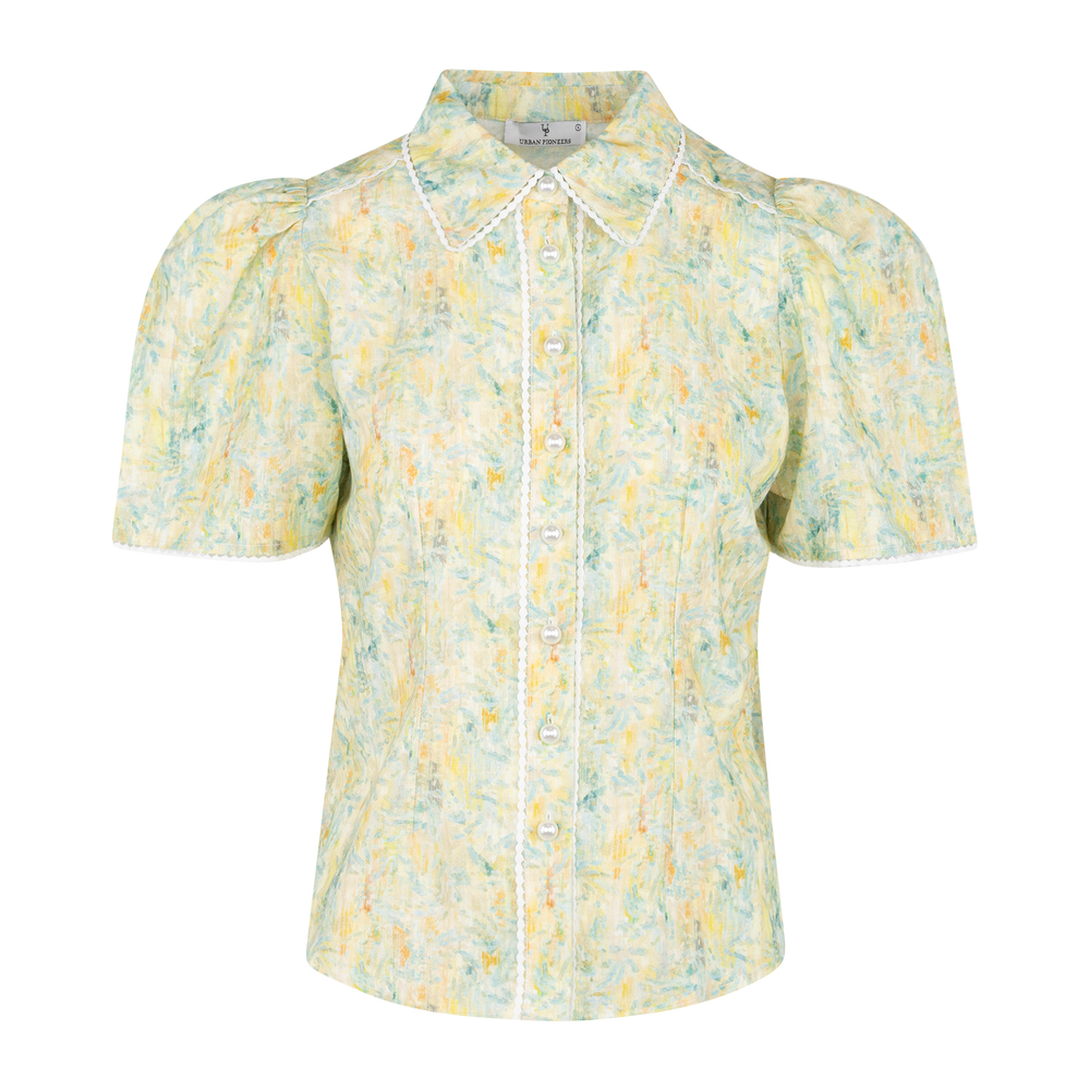 Urban Pioneers Female Amrita SS SHIRT YELLOW AOP