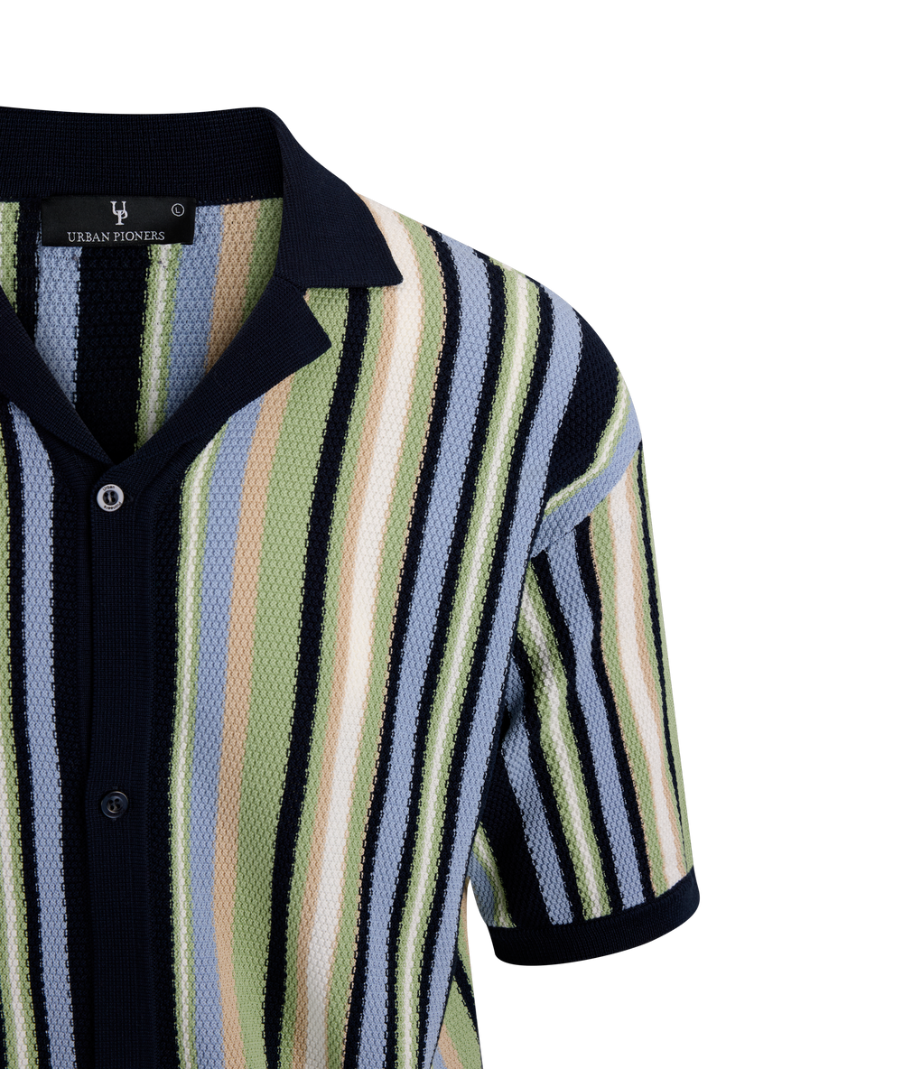 Urban Pioneers Male Armando SS Shirt SS SHIRT DARK NAVY MULTI