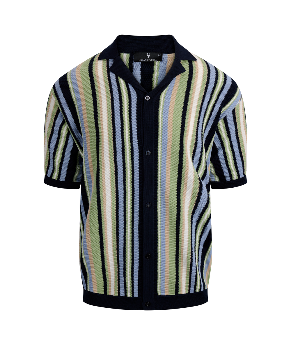 Urban Pioneers Male Armando SS Shirt SS SHIRT DARK NAVY MULTI