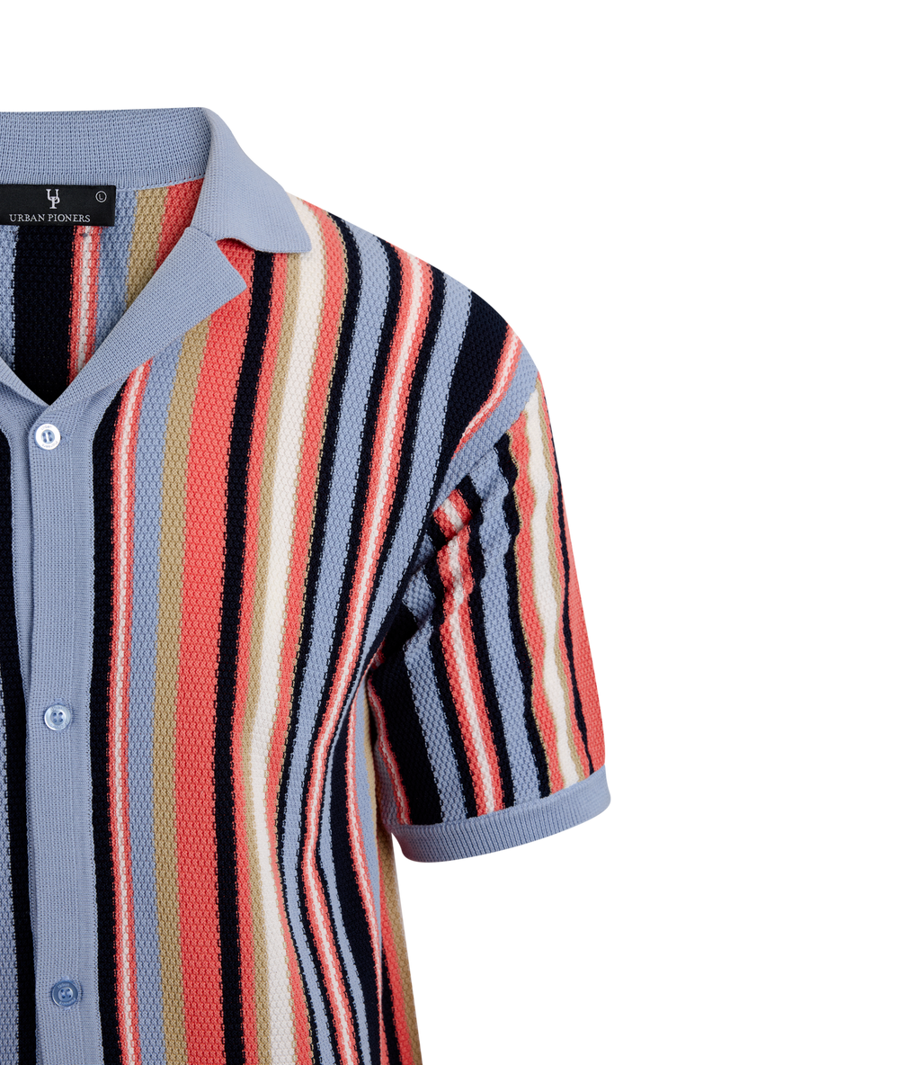 Urban Pioneers Male Armando SS Shirt SS SHIRT LIGHT BLUE MULTI