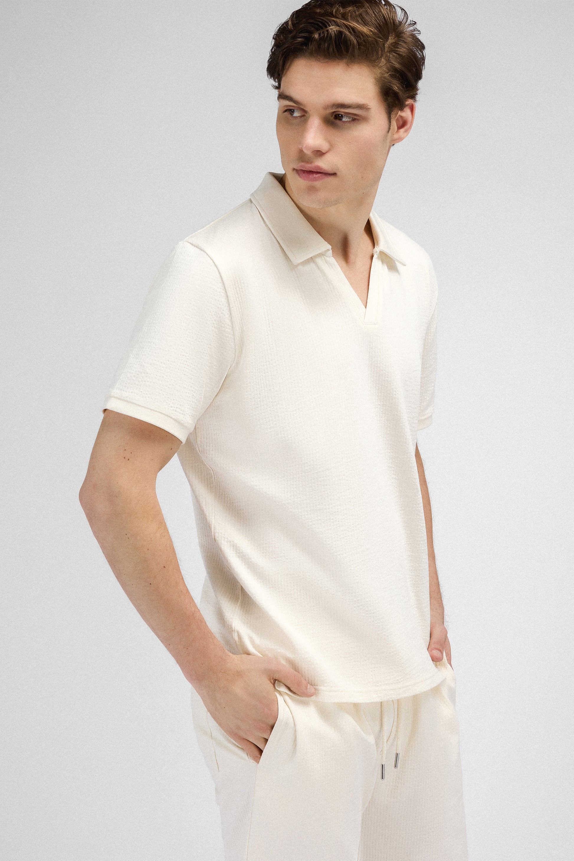 Urban Pioneers Male Bjorn Pique PIQUE CREAM