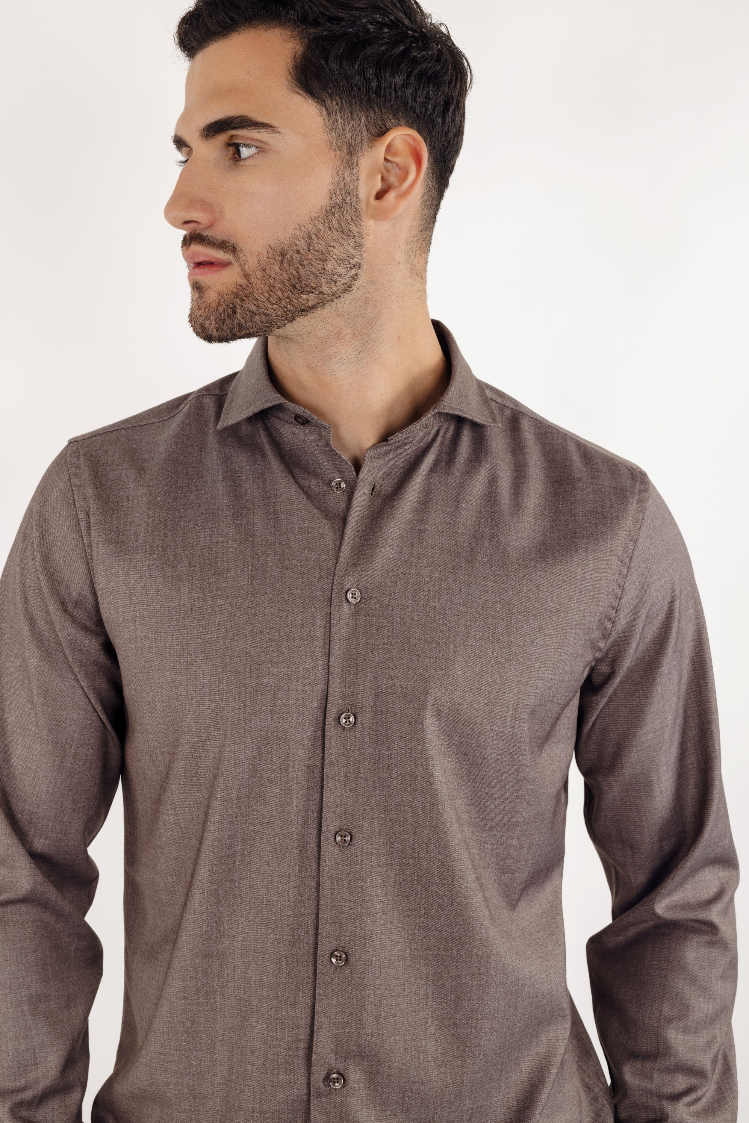 Urban Pioneers Male Brimi LS Shirt SHIRT BROWN MELANGE