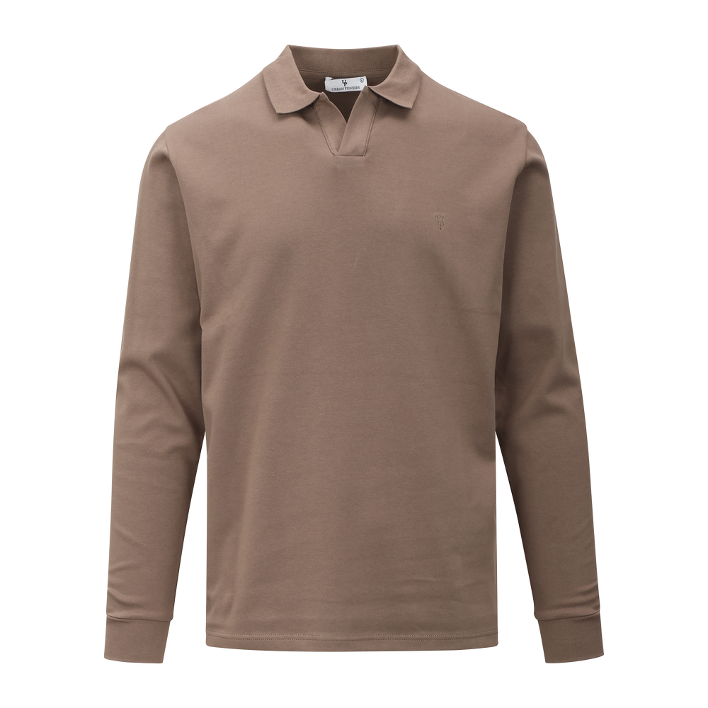 Urban Pioneers Male Dani LS Pique PIQUE COCOLATE CHIP