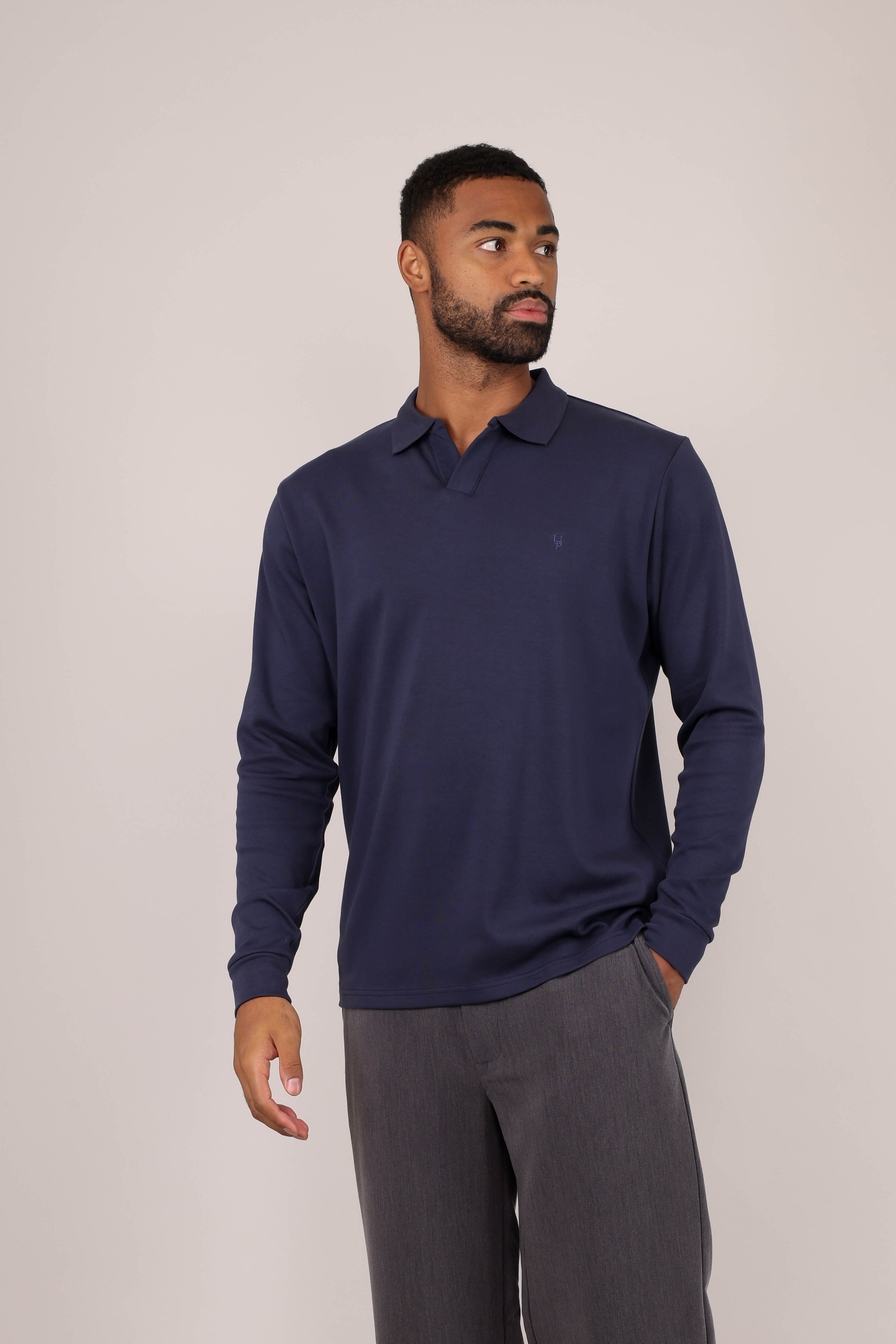 Urban Pioneers Male Dani LS Pique PIQUE NAVY