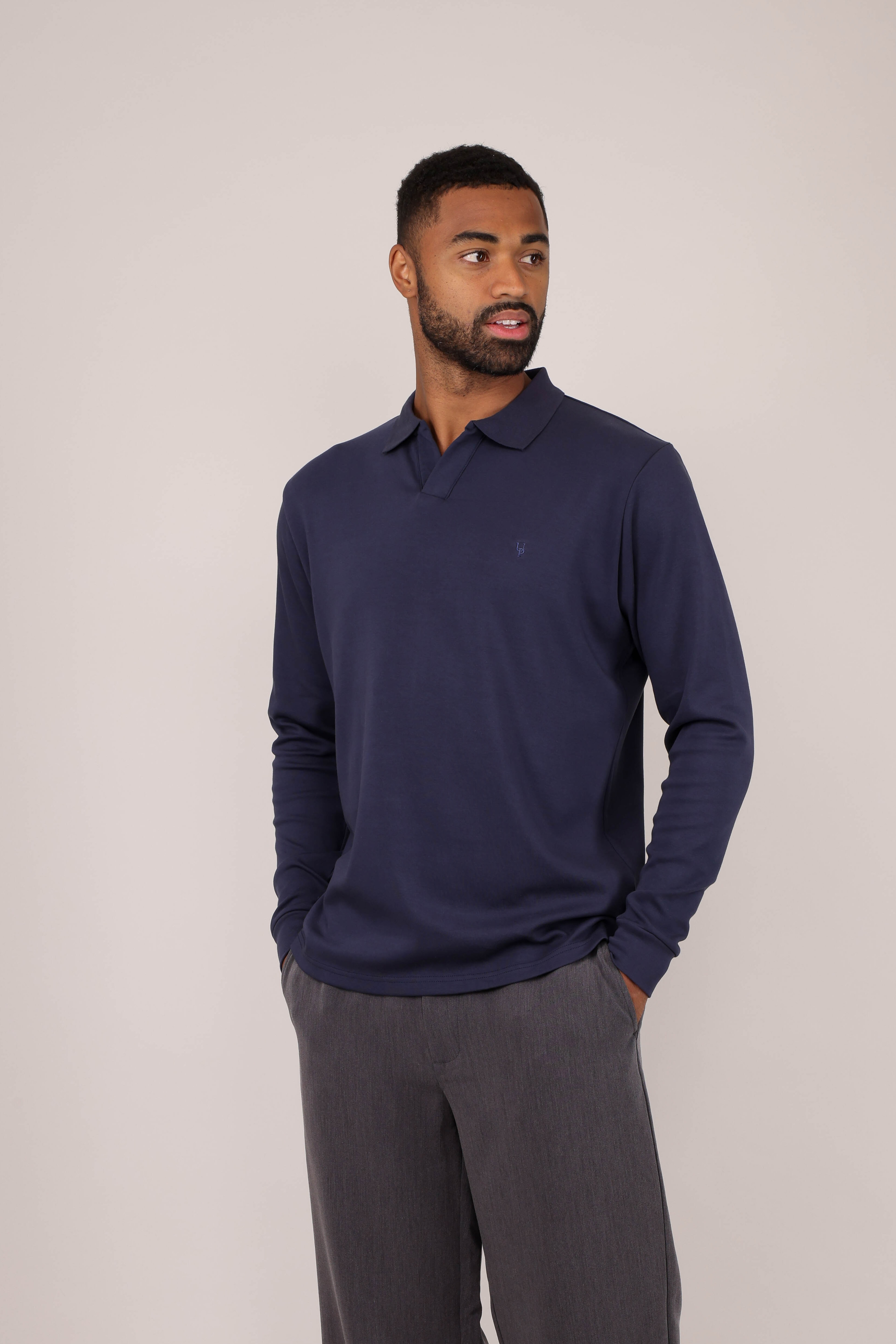 Urban Pioneers Male Dani LS Pique PIQUE NAVY