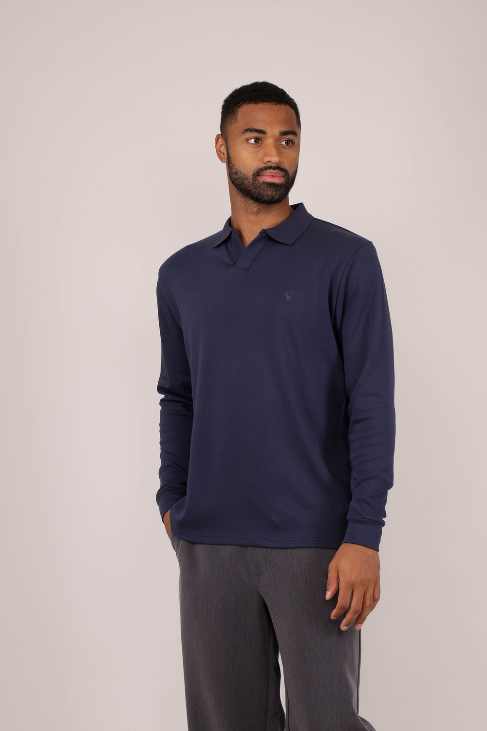Urban Pioneers Male Dani LS Pique PIQUE NAVY