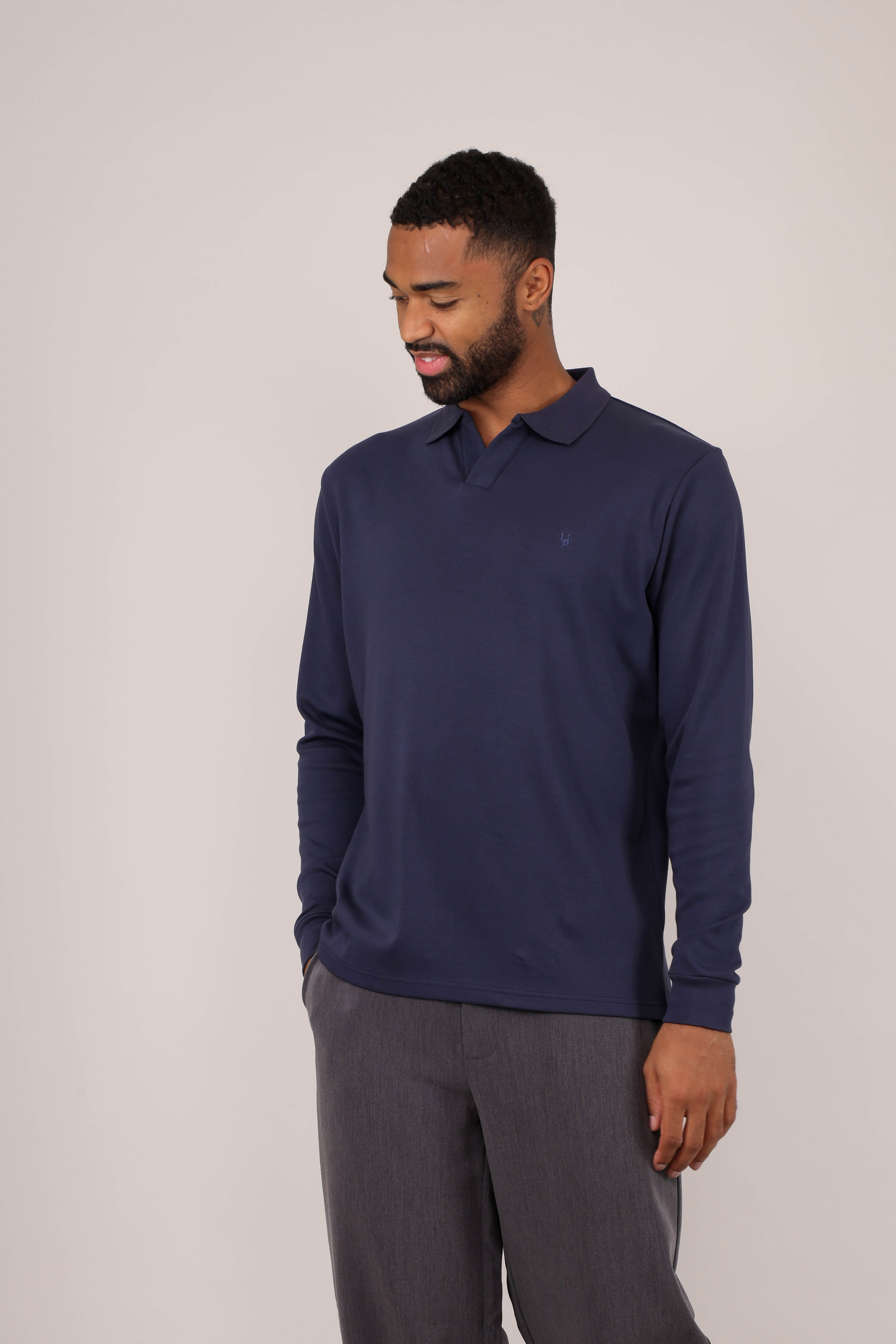 Urban Pioneers Male Dani LS Pique PIQUE NAVY