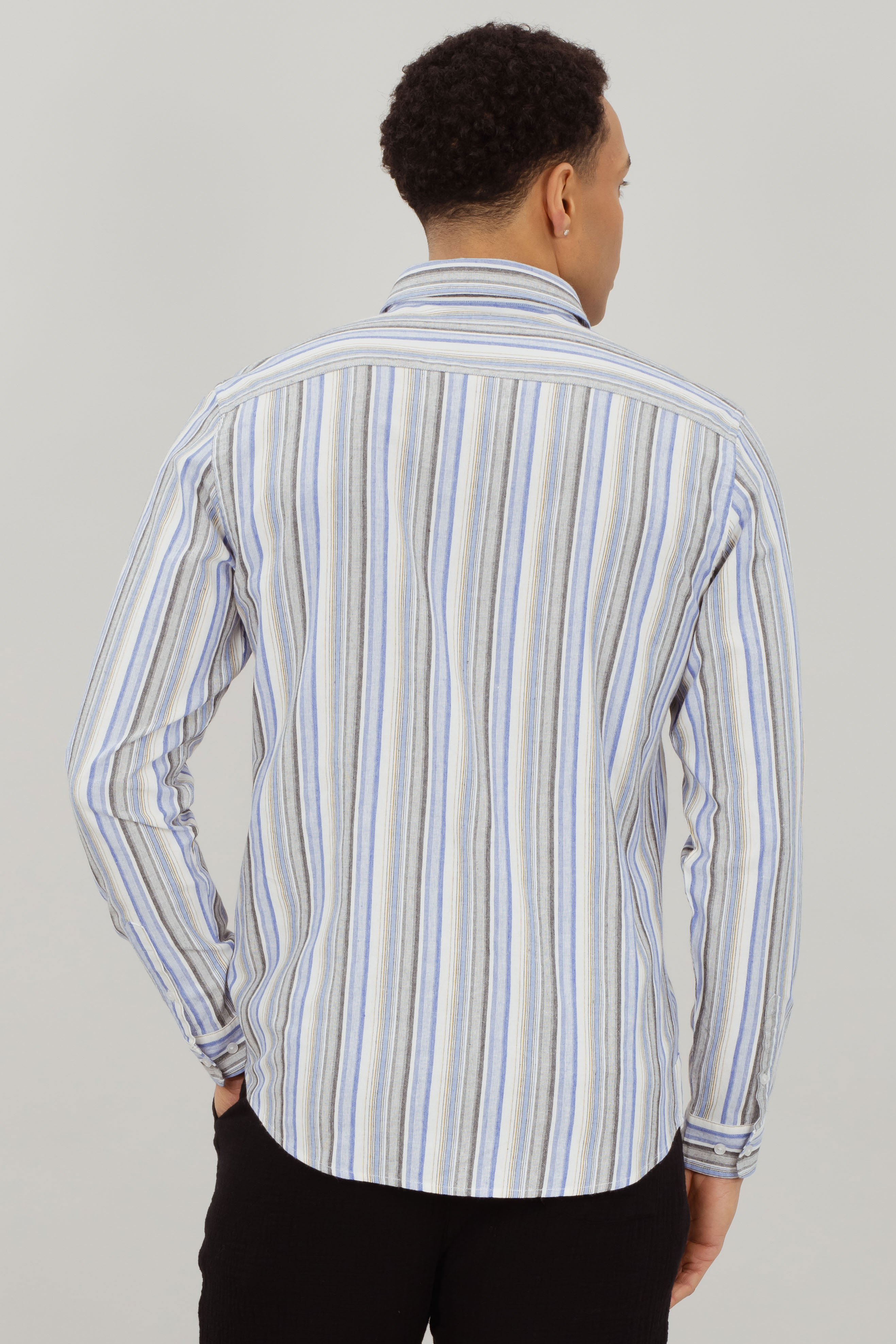 Urban Pioneers Male Daniel LS Shirt SHIRT BLUE MULTI