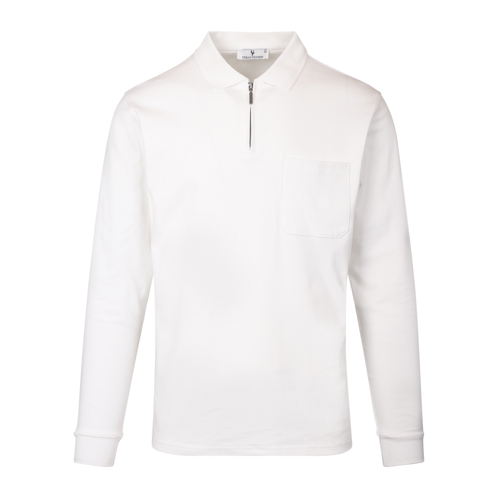 Urban Pioneers Male Denis LS Pique PIQUE WHITE