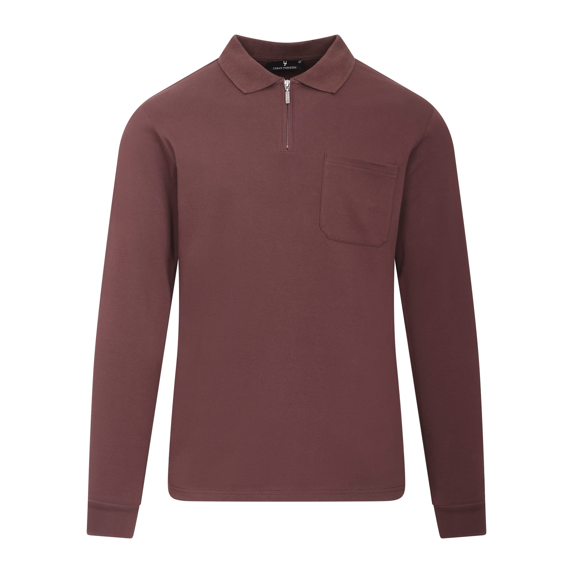 Urban Pioneers Male Denis LS Pique PIQUE FUDGE