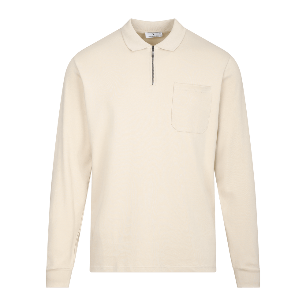 Urban Pioneers Male Denis LS Pique PIQUE LIGHT SAND