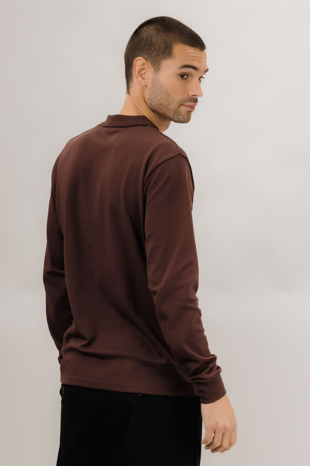 Urban Pioneers Male Denis LS Pique PIQUE FUDGE