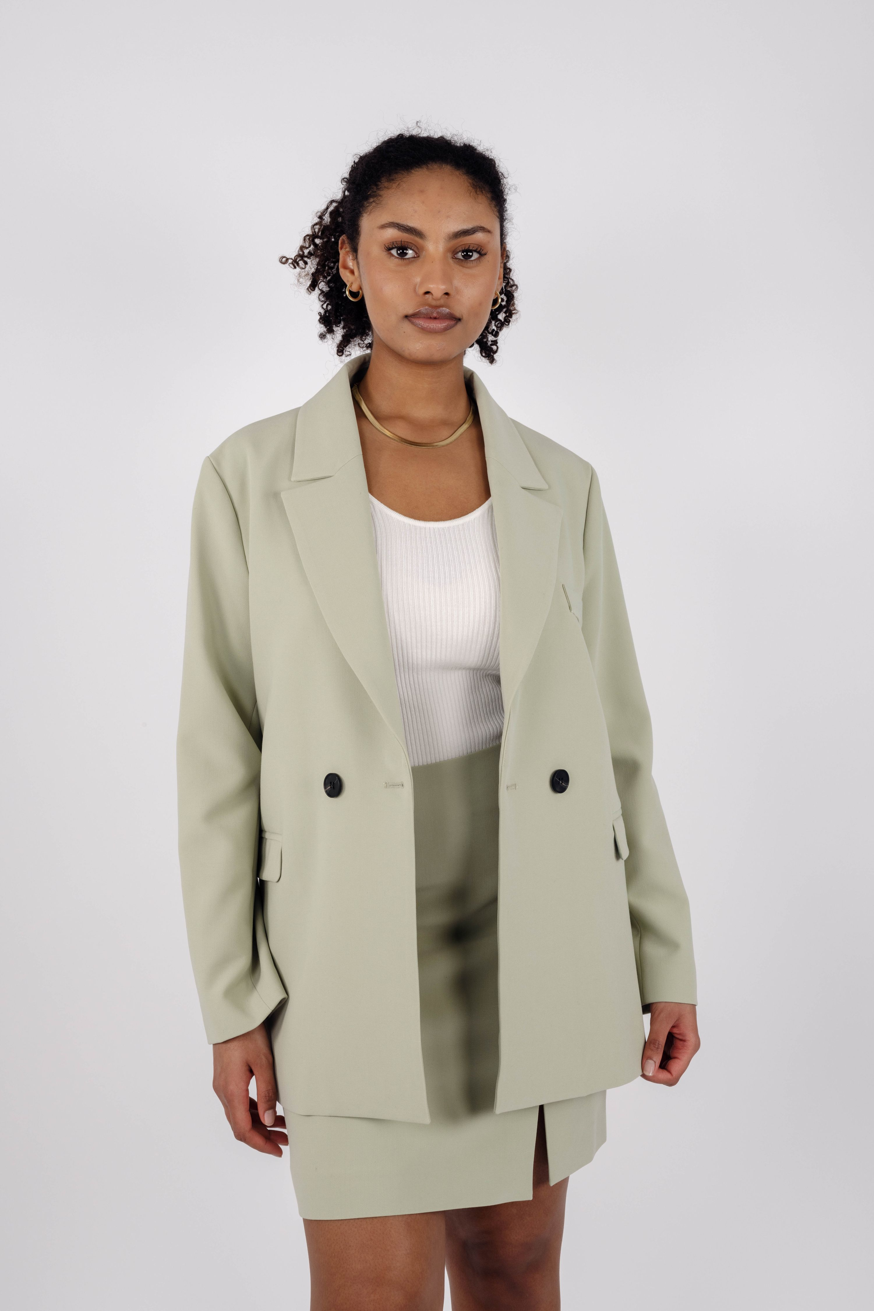Urban Pioneers Female Devaki Blazer BLAZER LIGHT GREEN MELANGE
