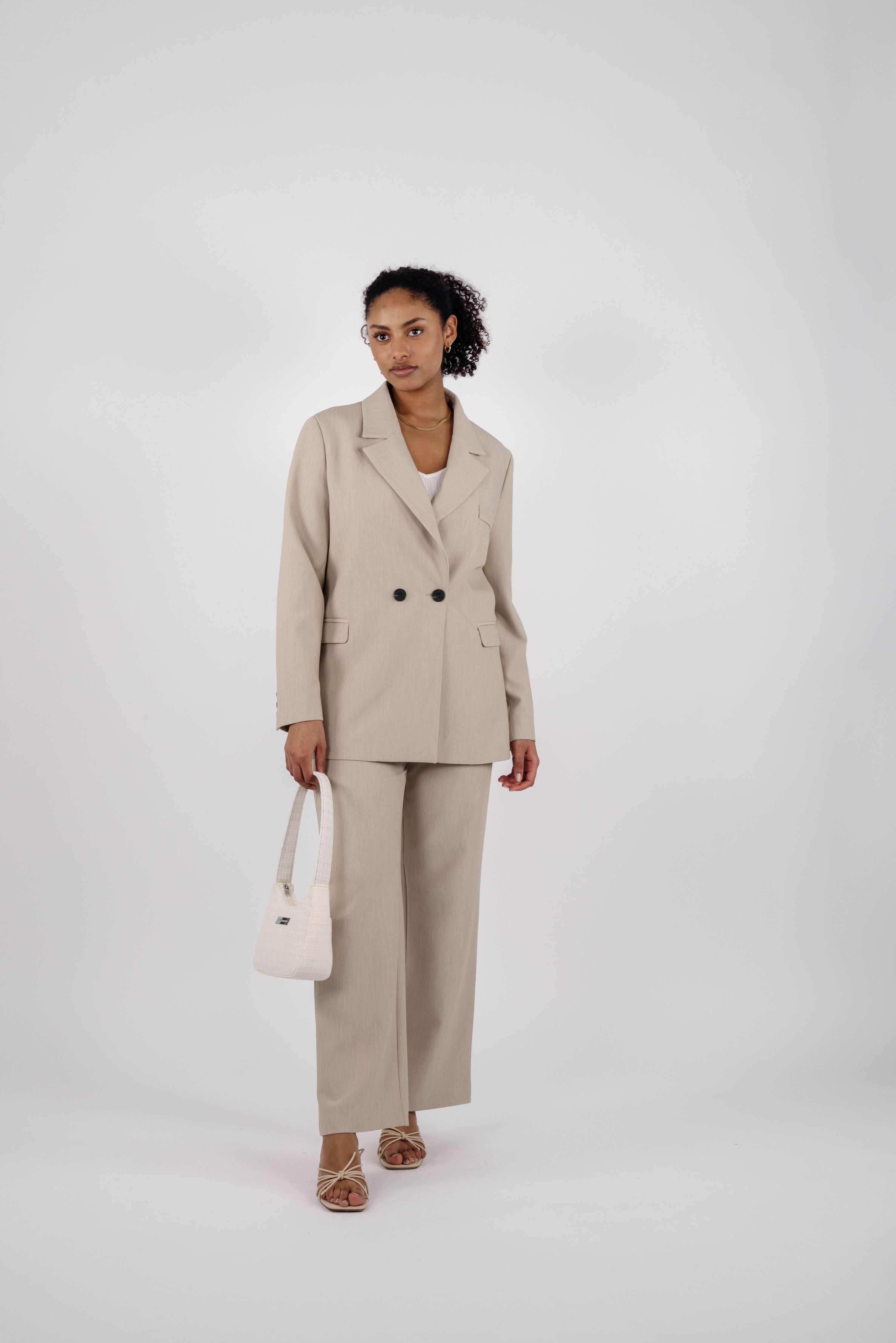 Urban Pioneers Female Devaki Blazer BLAZER SAND MELANGE