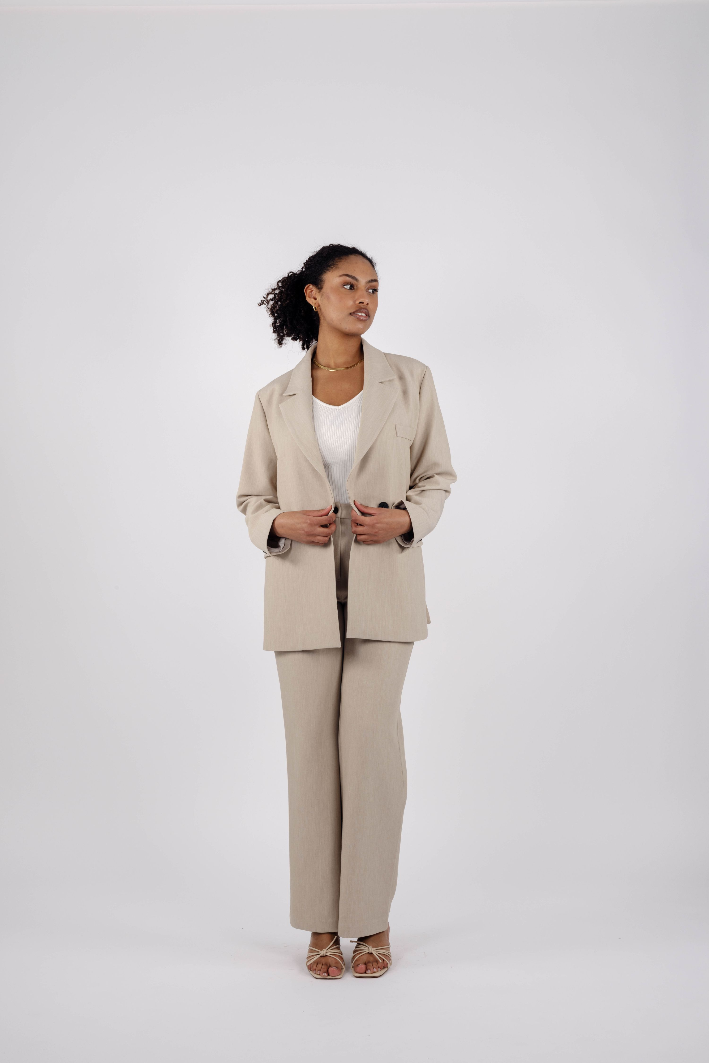 Urban Pioneers Female Devaki Blazer BLAZER SAND MELANGE