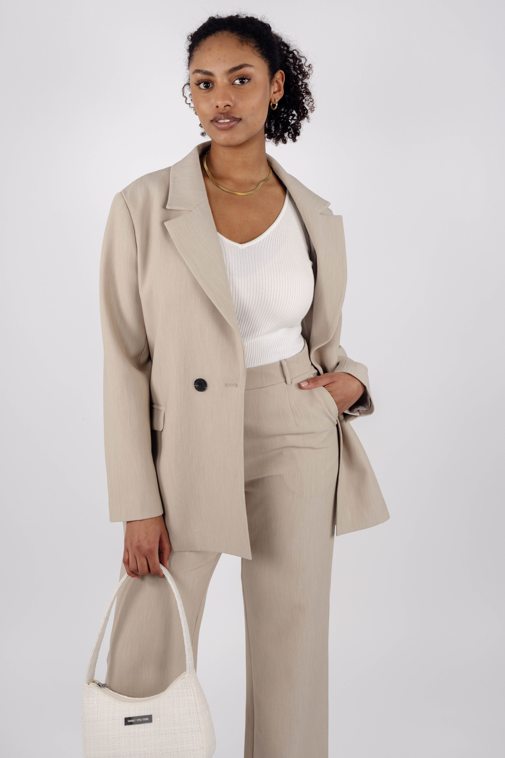 Urban Pioneers Female Devaki Blazer BLAZER SAND MELANGE