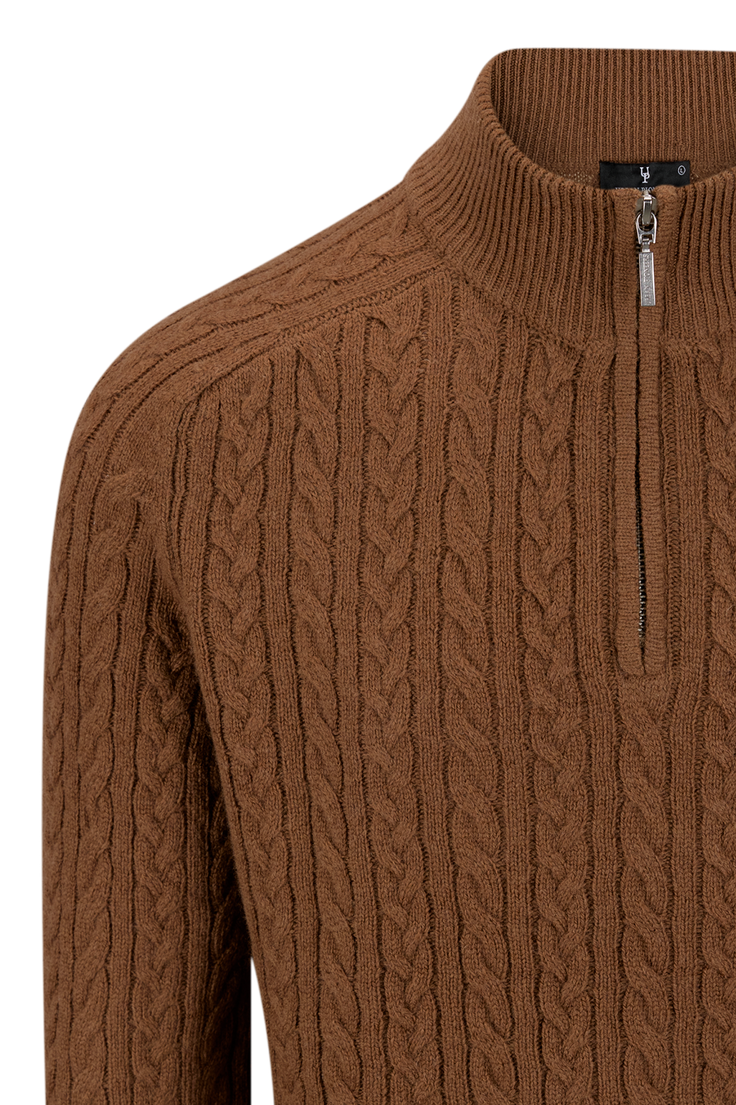 Urban Pioneers Male Edward Half-Zip SWEATER TOFFEE