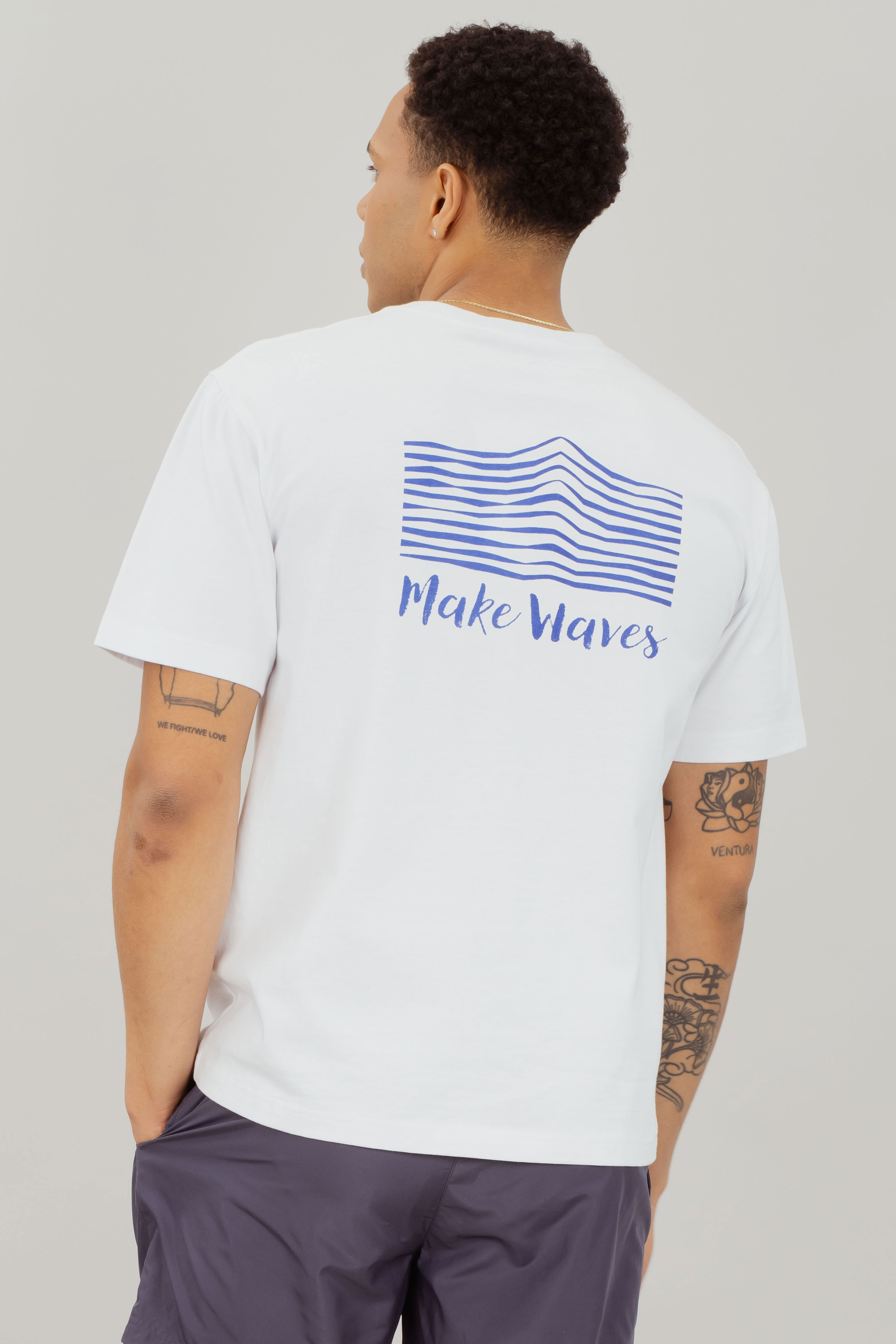 Urban Pioneers Male Enea Tee T-SHIRT WHITE MAKE WAVES