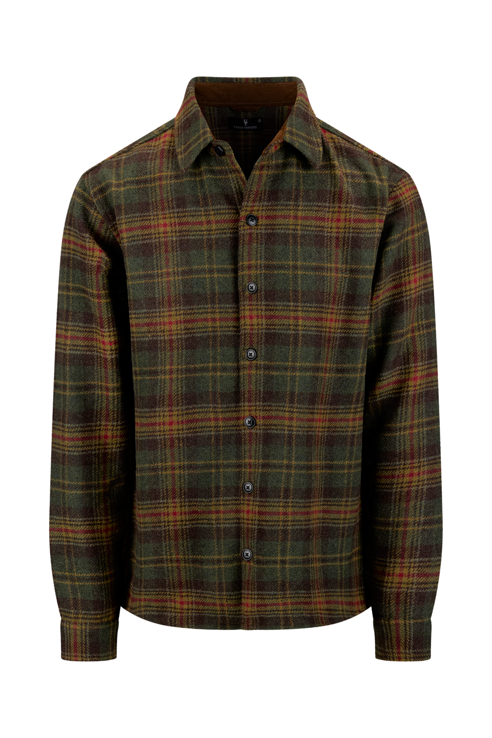 Urban Pioneers Male Felix LS Shirt SHIRT DARK OLIVE CHECK