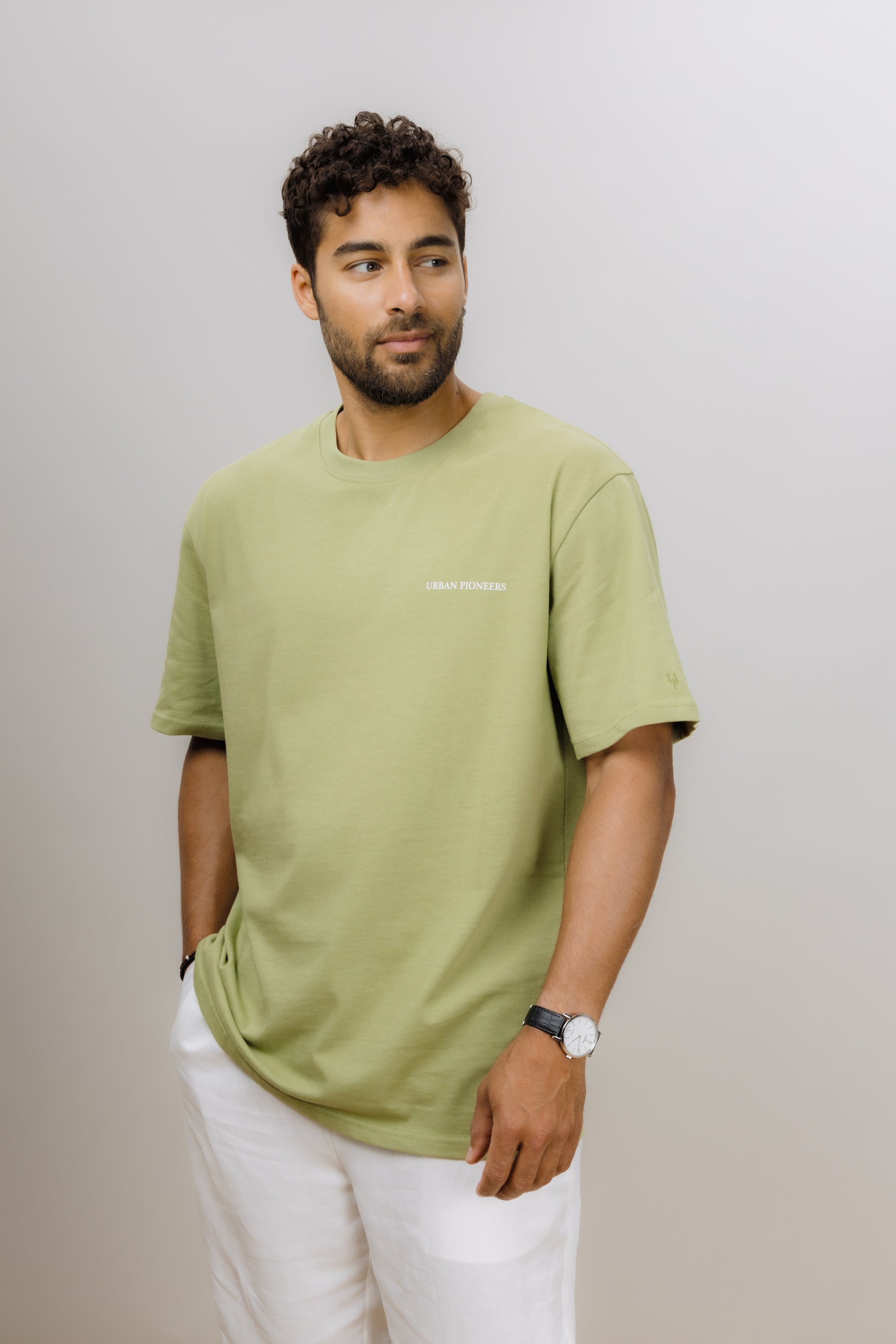 Urban Pioneers Male Flavio Tee T-SHIRT SAGE VILLAGE