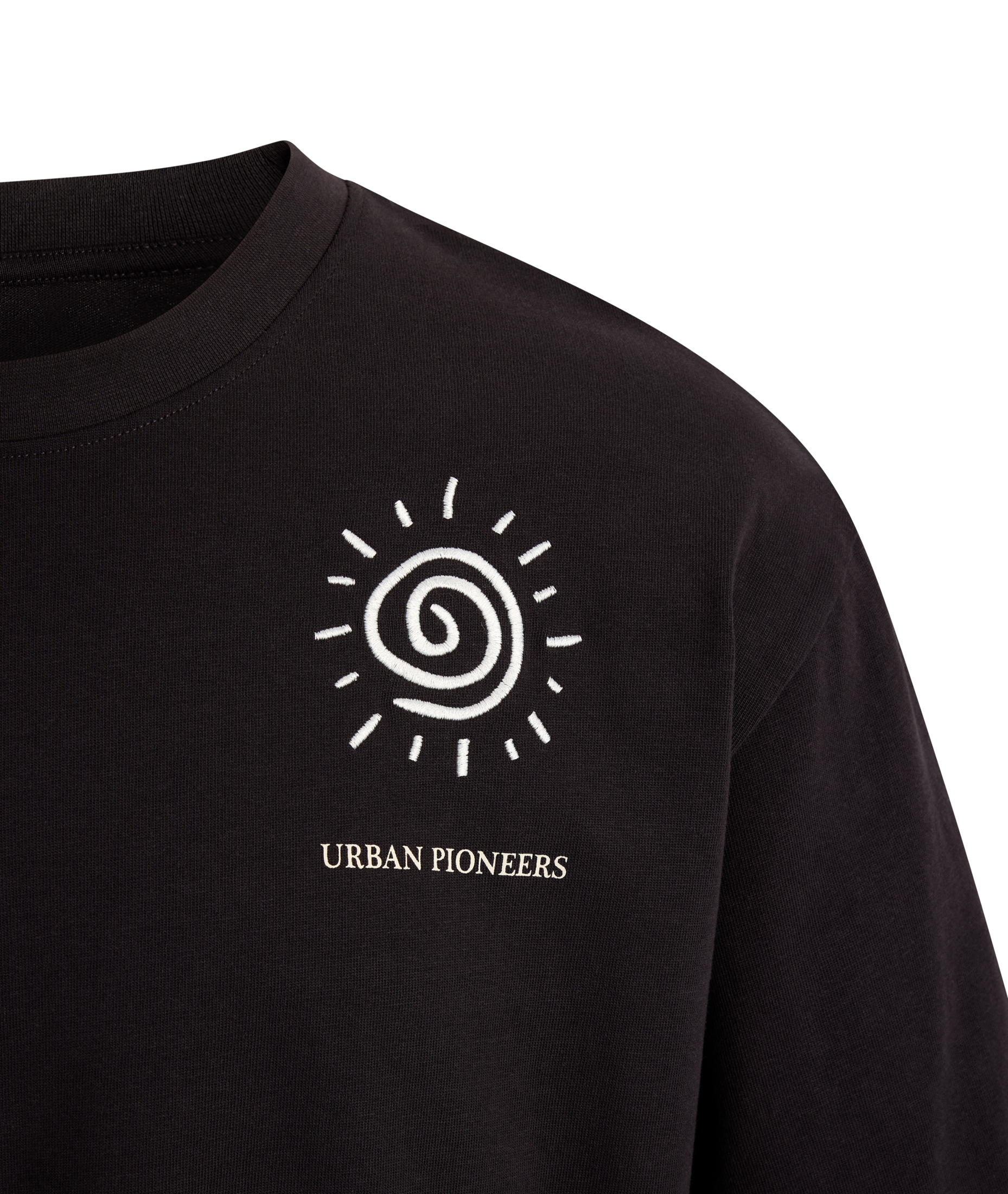 Urban Pioneers Male Flavio Tee T-SHIRT WASHED BLACK SURFER