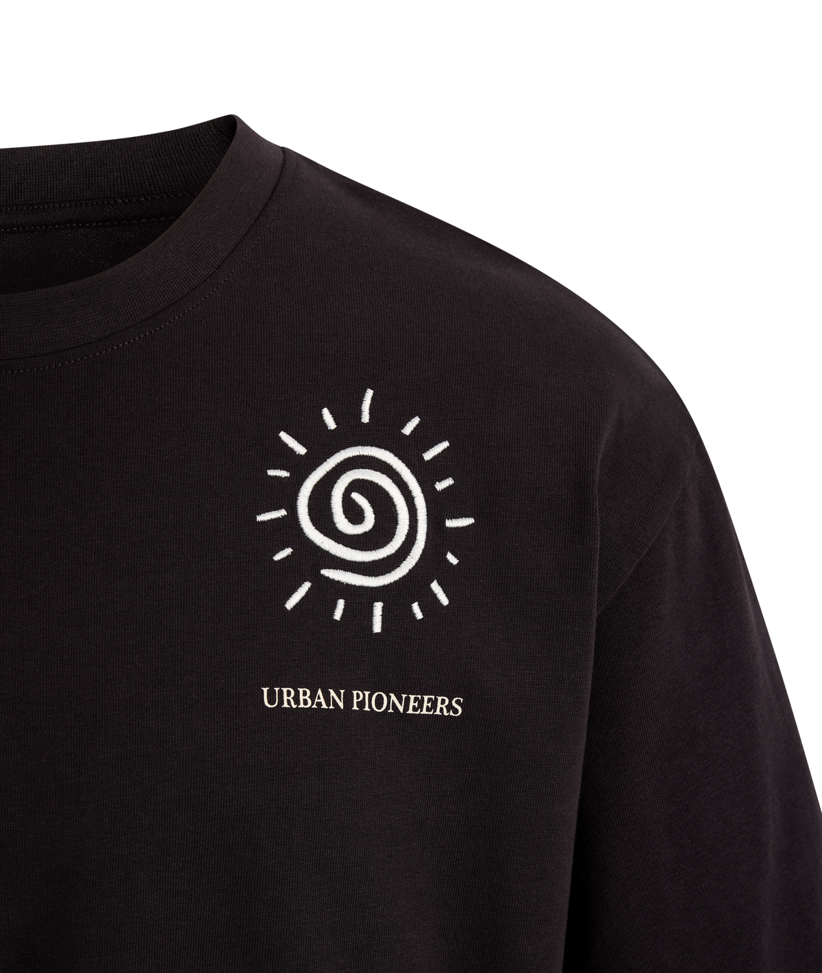 Urban Pioneers Male Flavio Tee T-SHIRT WASHED BLACK SURFER