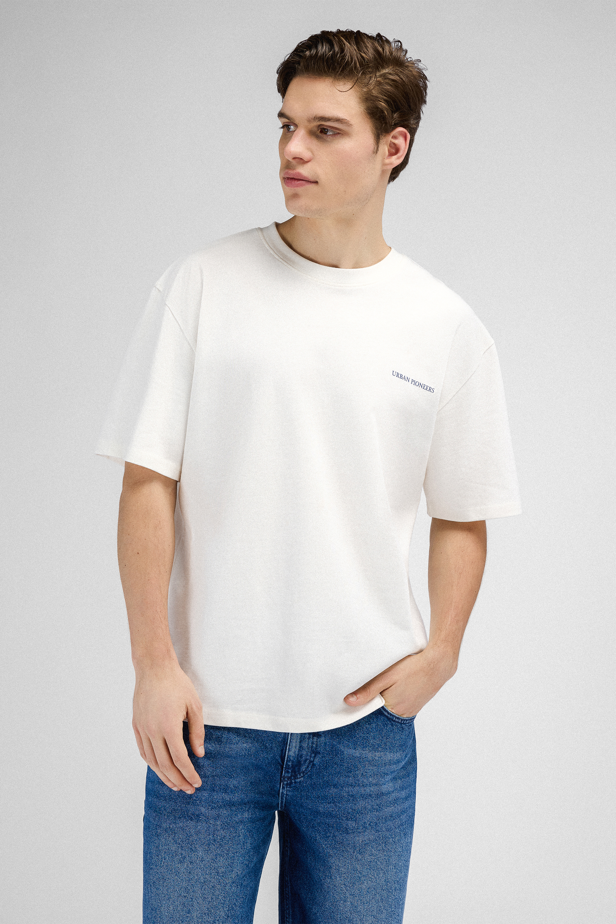 Urban Pioneers Male Flavio Tee T-SHIRT WHITE VILLAGE