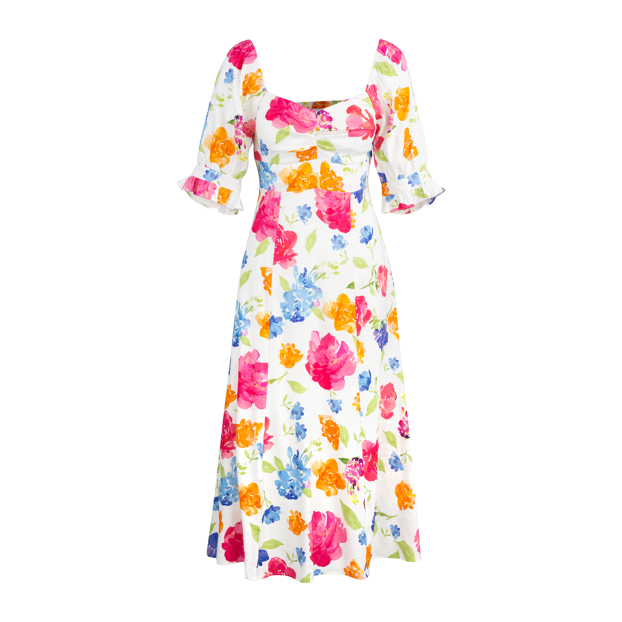 Urban Pioneers Female Flora Dress DRESS WATERCOLOUR BLOSSOM AOP