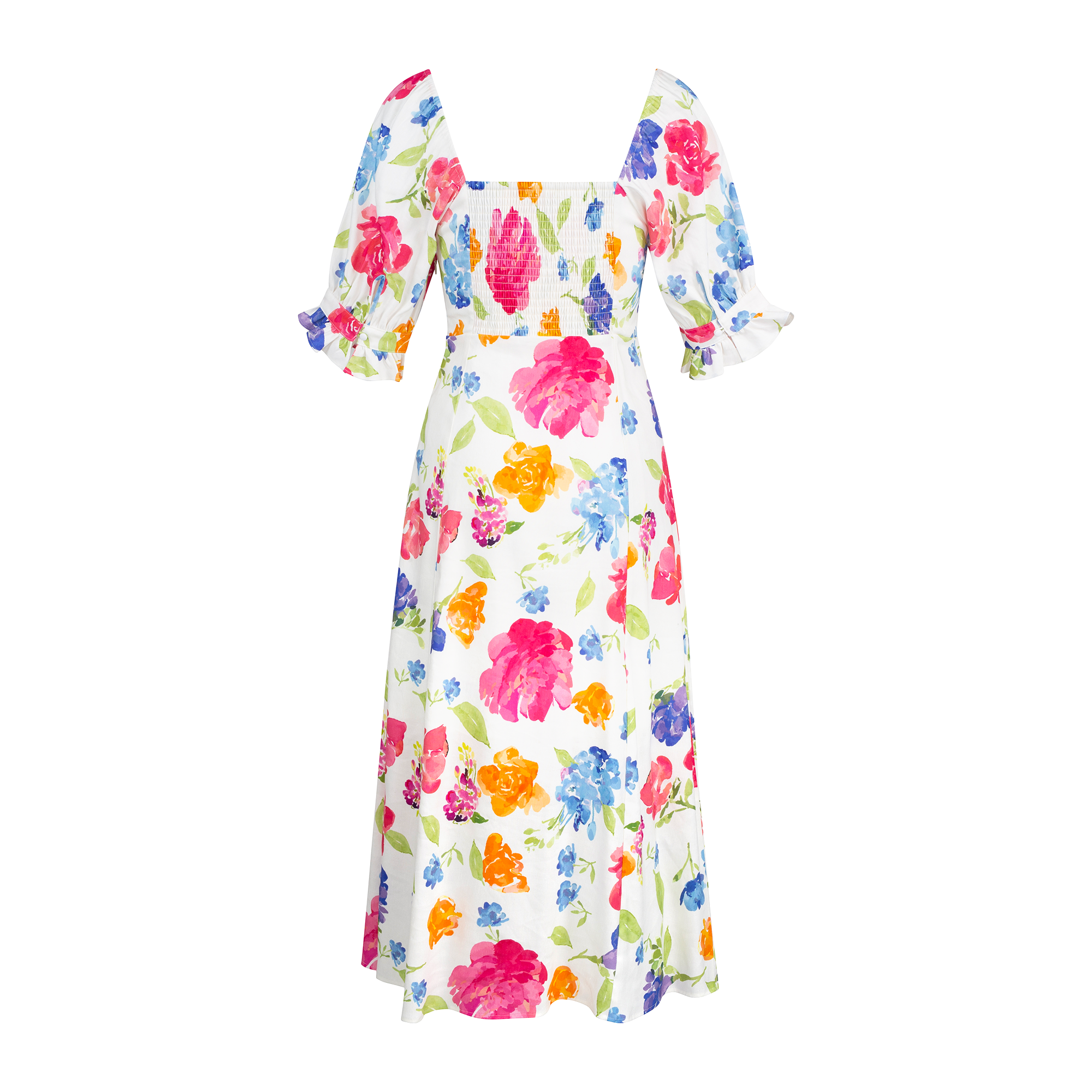 Urban Pioneers Female Flora Dress DRESS WATERCOLOUR BLOSSOM AOP