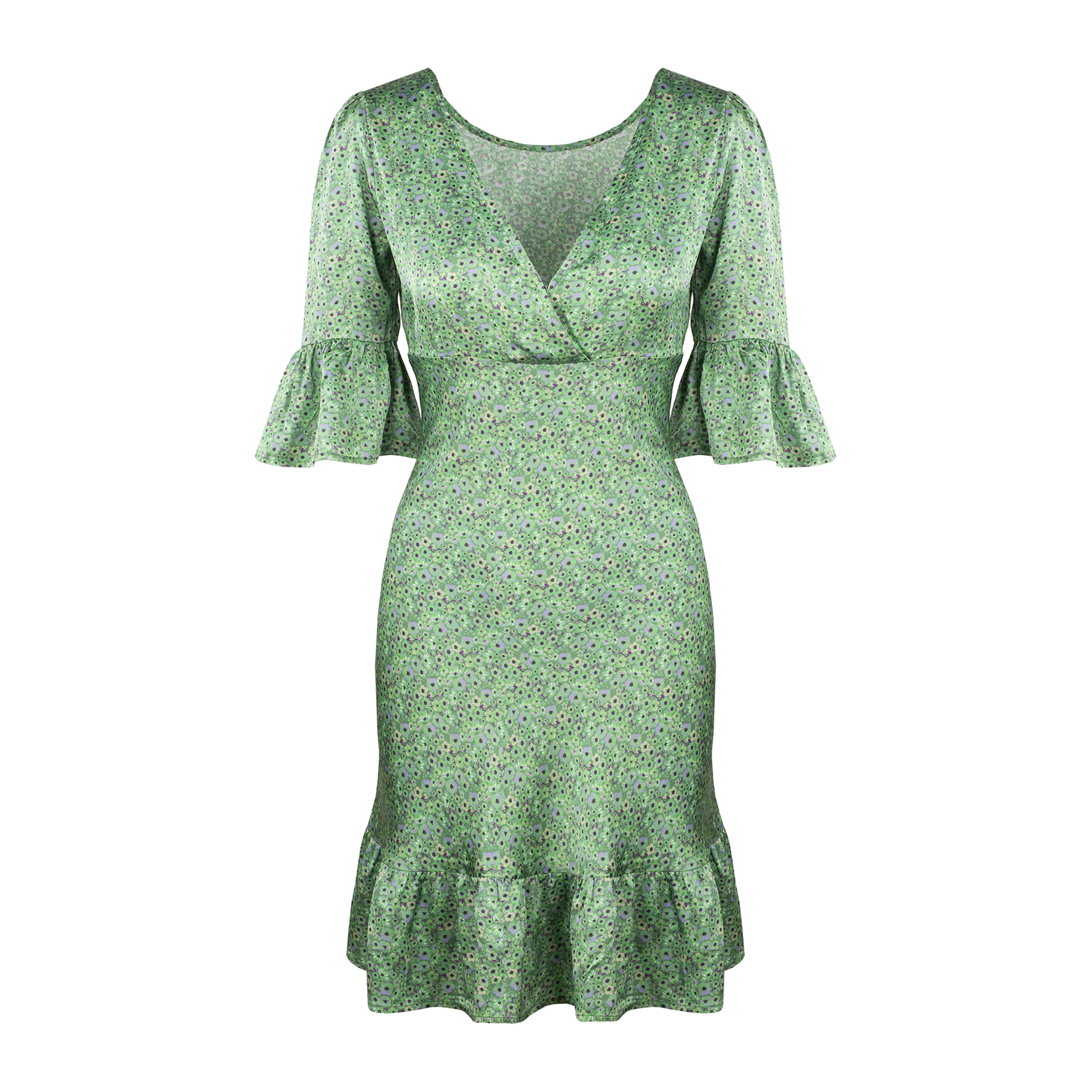 Urban Pioneers Female Florence Dress DRESS GREEN AOP