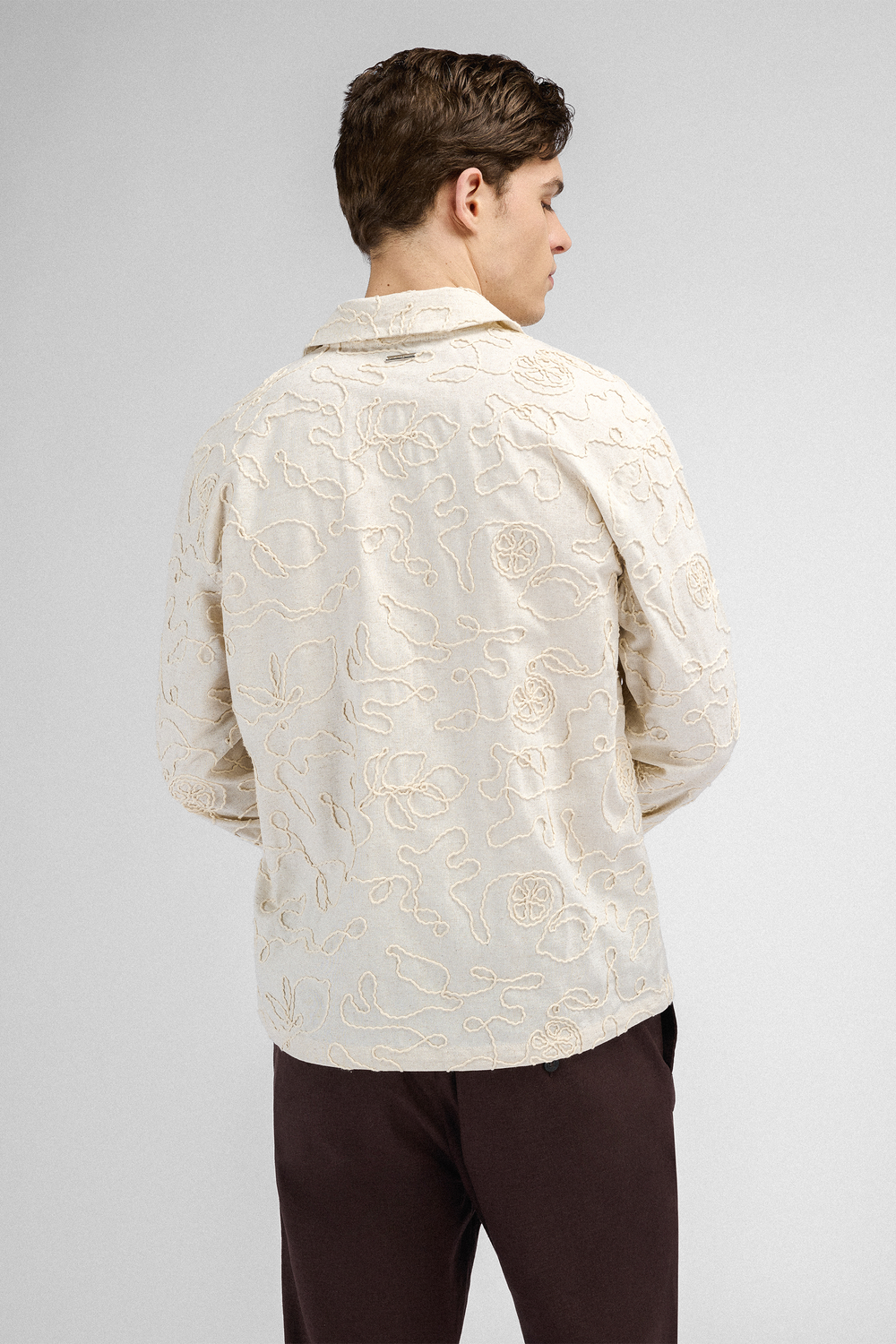Urban Pioneers Male Florian Overshirt OVERSHIRT CREAM AOP