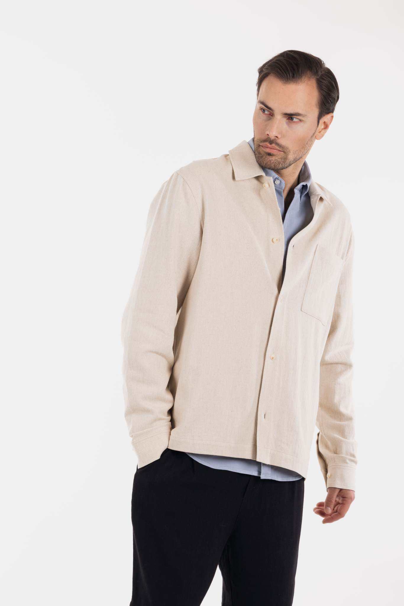 Urban Pioneers Male Fox Shirt SHIRT LIGHT SAND MELANGE