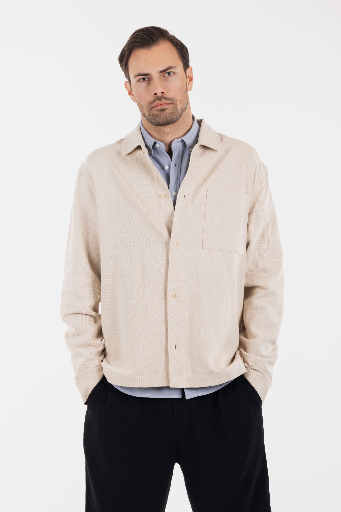 Urban Pioneers Male Fox Shirt SHIRT LIGHT SAND MELANGE
