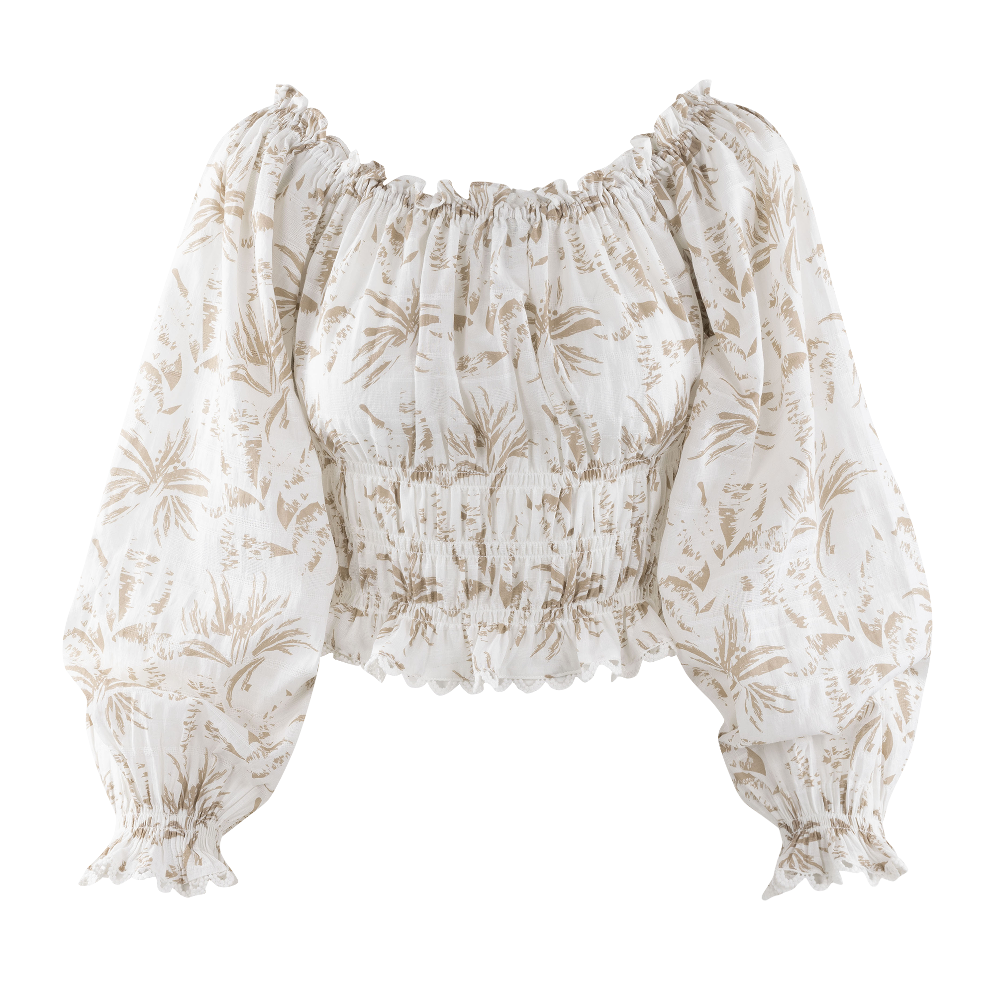 Urban Pioneers Female Gamela Top TOP SAND AOP