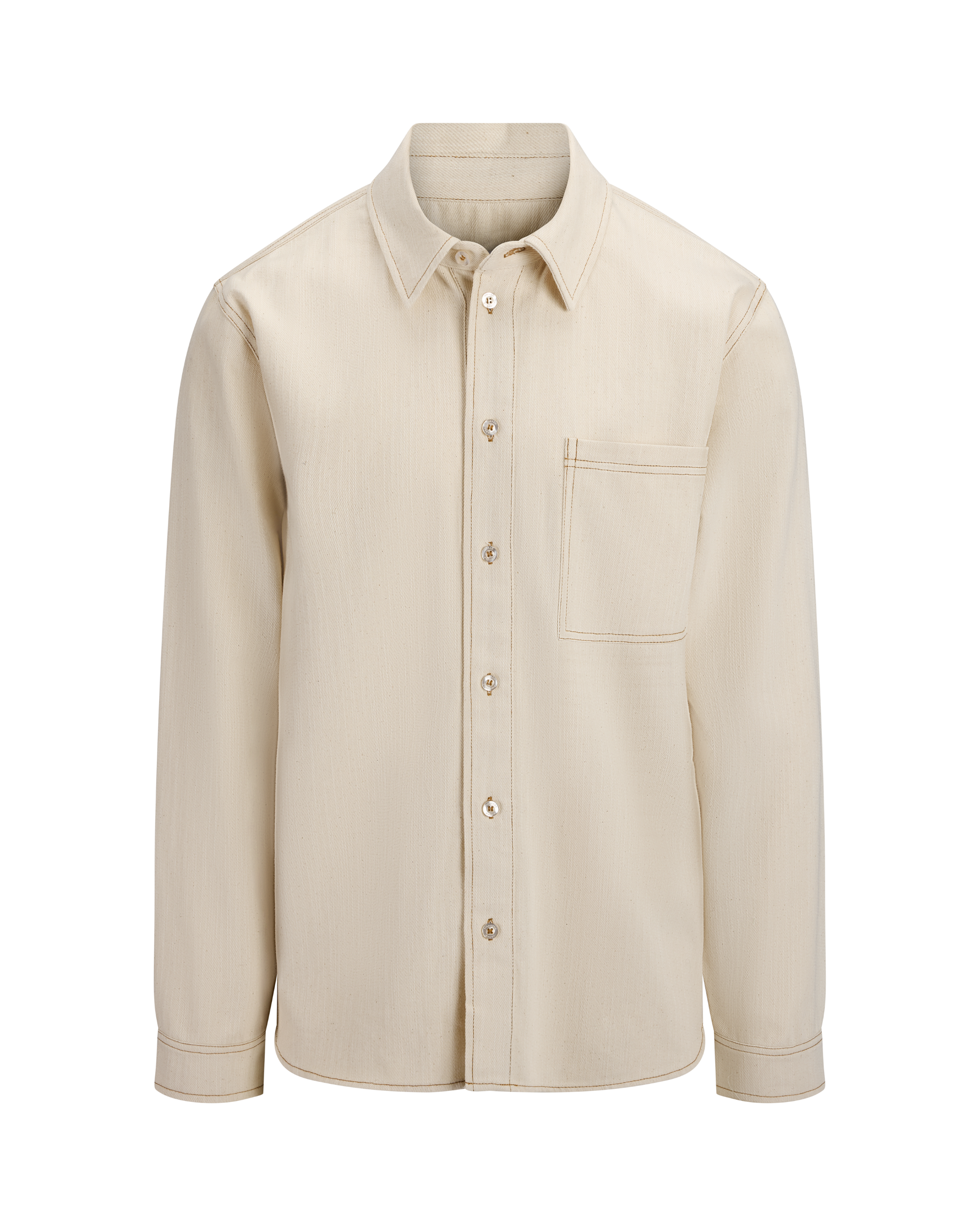 Urban Pioneers Male Geoffrey LS Shirt SHIRT CREAM