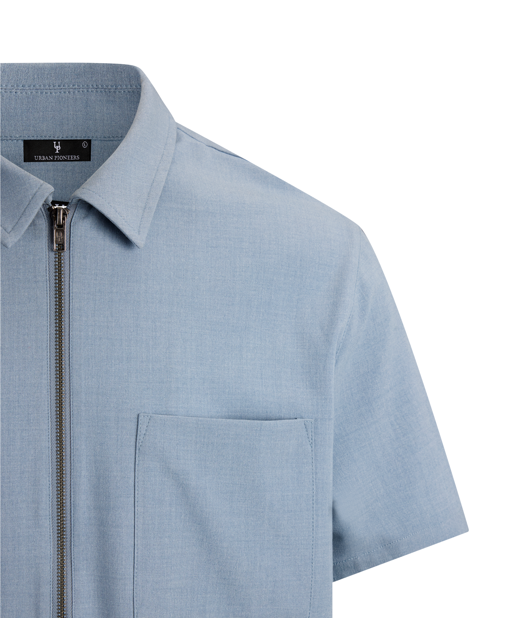 Urban Pioneers Male Giacomo SS Shirt SS SHIRT LIGHT BLUE