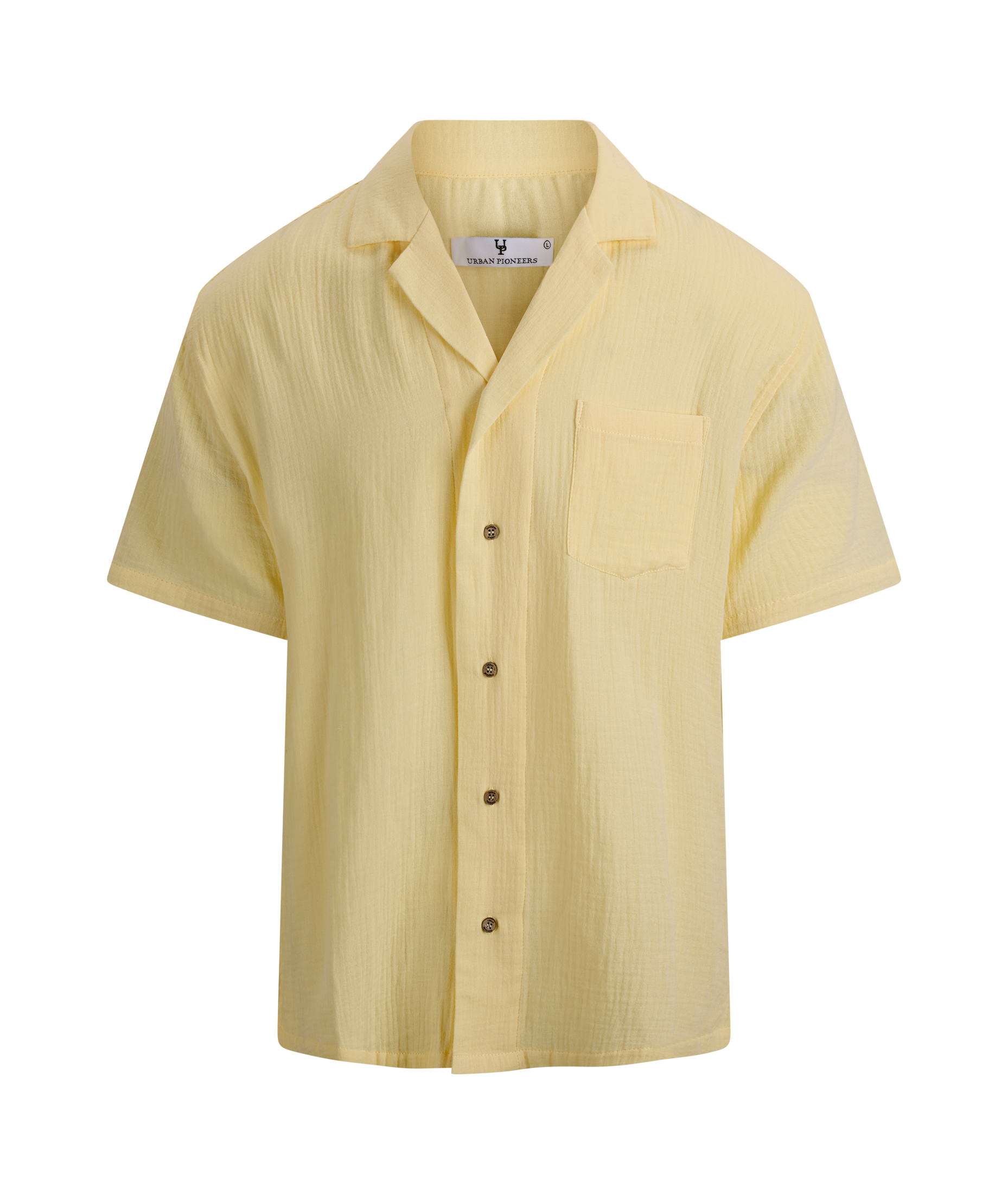 Urban Pioneers Male Giorgio SS Shirt SS SHIRT PALE YELLOW