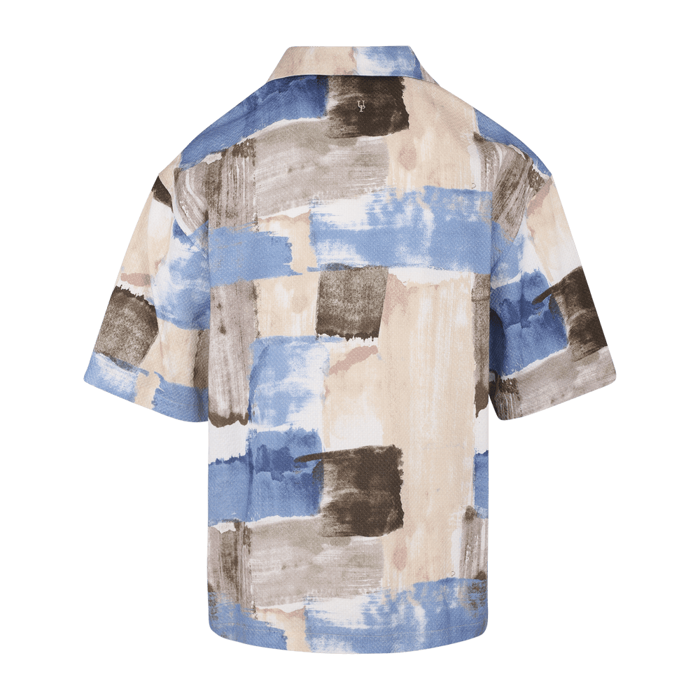 Urban Pioneers Male Giovanni SS SHIRT BLUE AOP