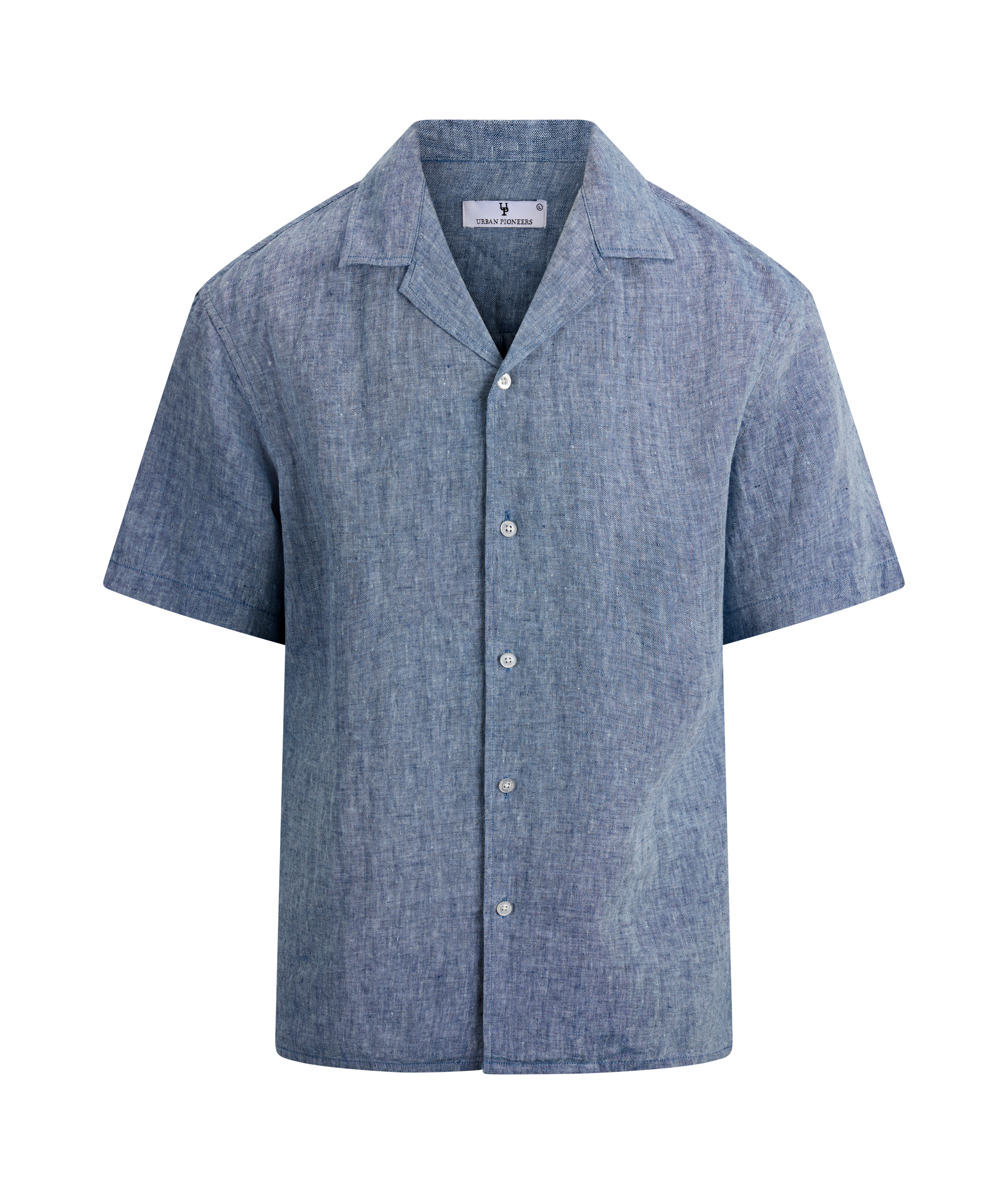 Urban Pioneers Male Giuseppe SS Shirt SS SHIRT MID BLUE