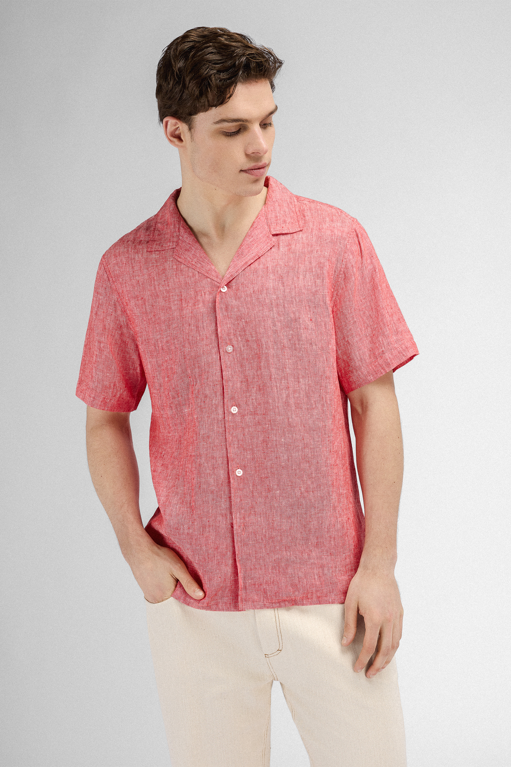Urban Pioneers Male Giuseppe SS Shirt SS SHIRT WASHED RED