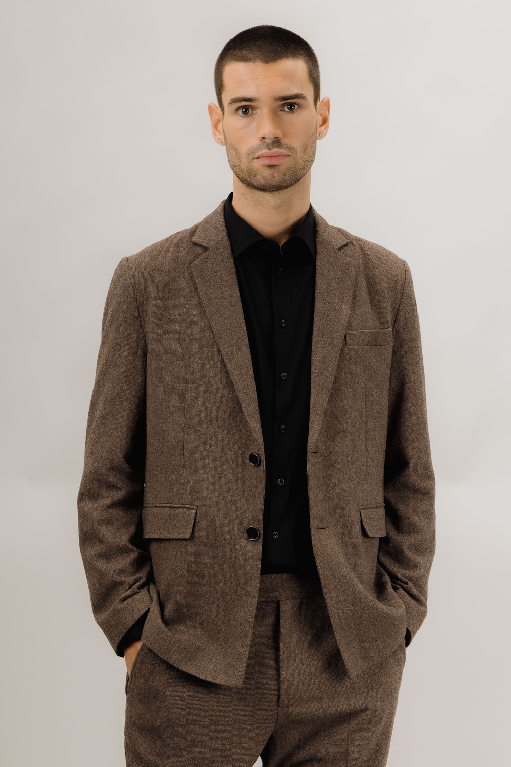 Urban Pioneers Male Gray Blazer BLAZER DARK BROWN