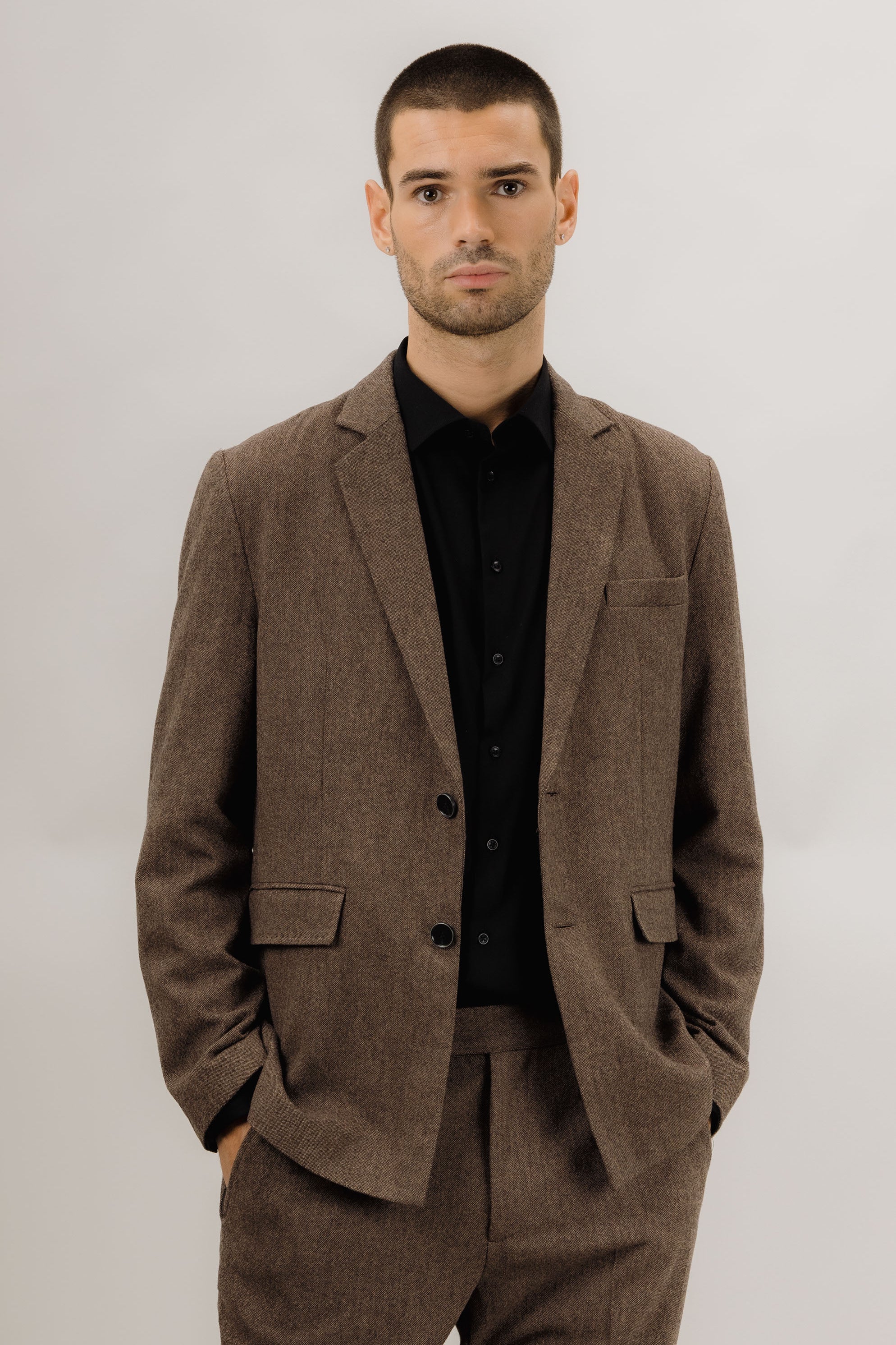 Urban Pioneers Male Gray Blazer BLAZER DARK BROWN