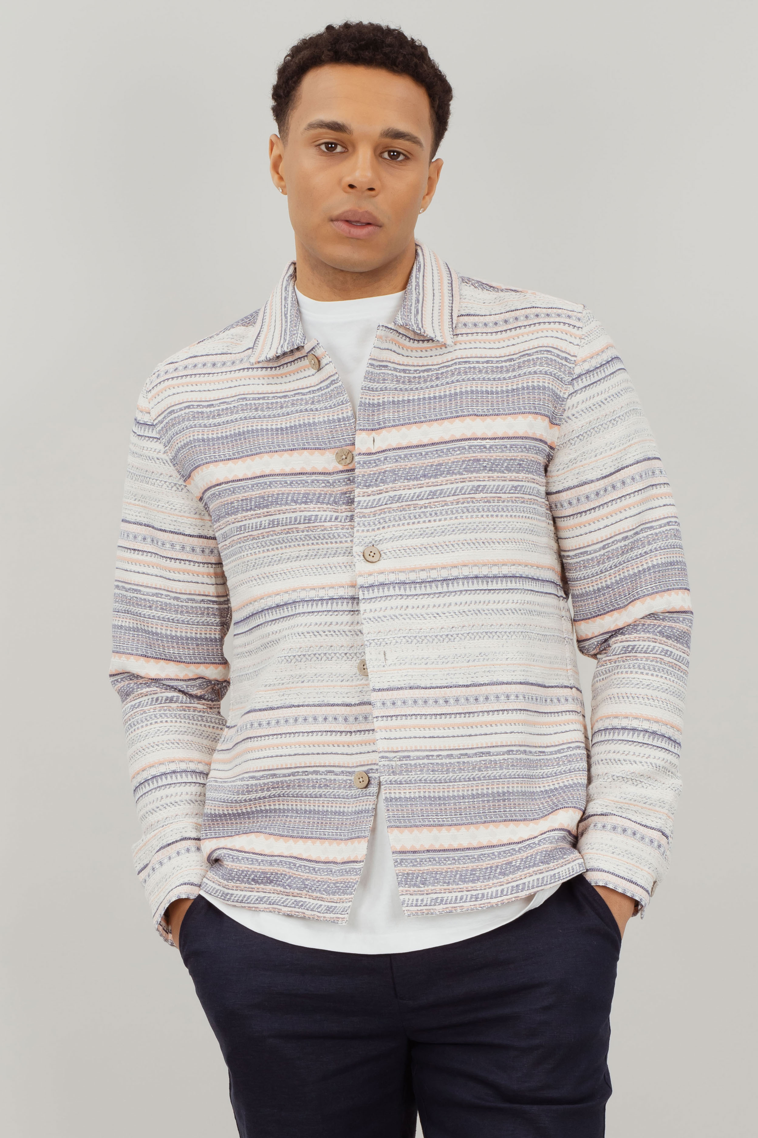 Urban Pioneers Male Jacob Overshirt SHIRT DENIM AOP