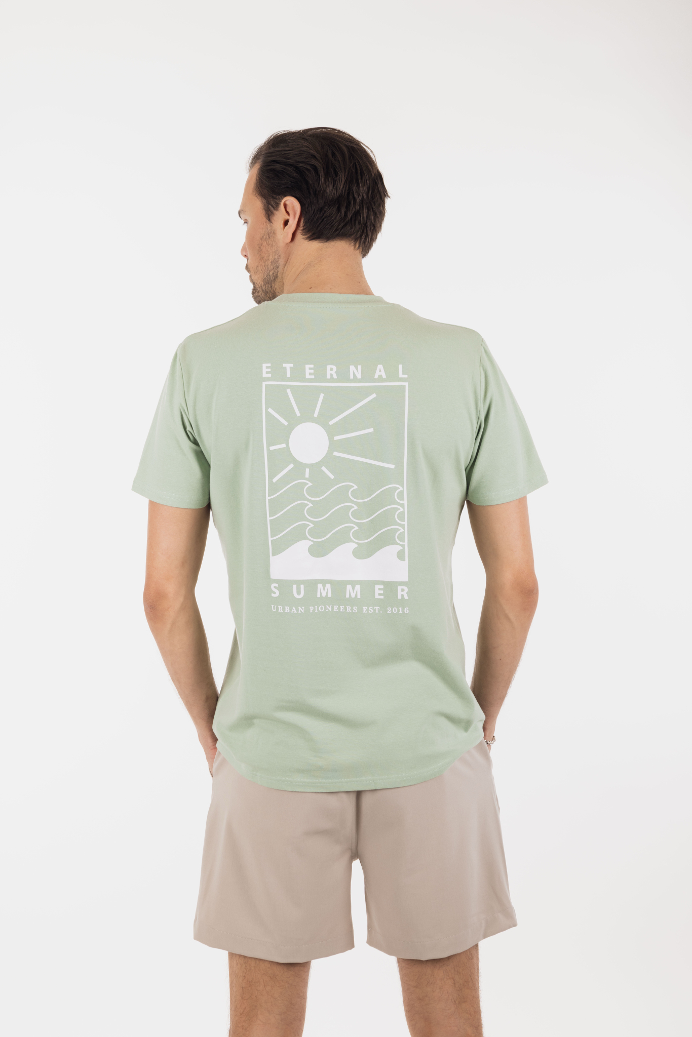 Urban Pioneers Male Javier tee T-SHIRT FROSTY GREEN