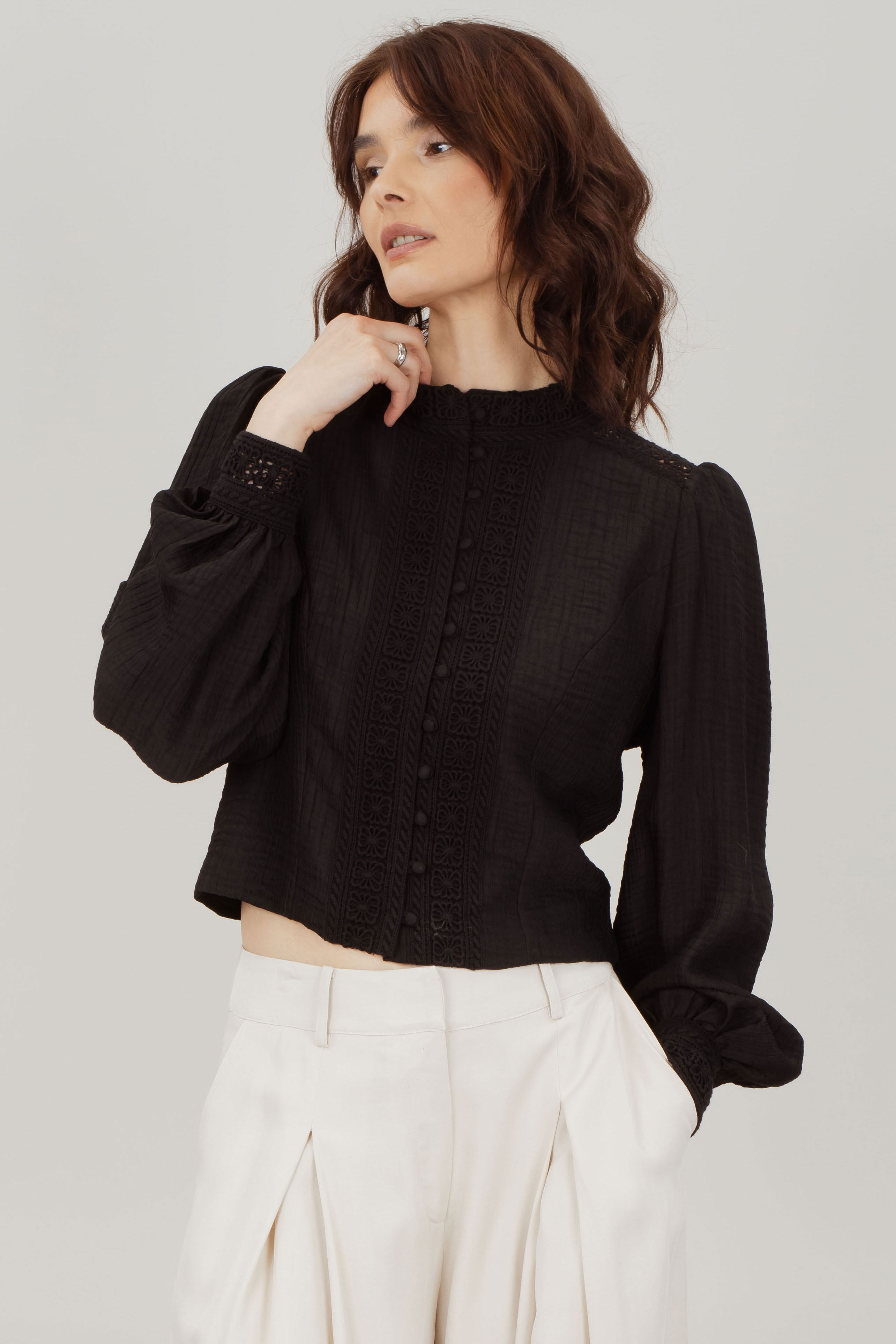 Urban Pioneers Female Josefine LS Blouse BLOUSE BLACK