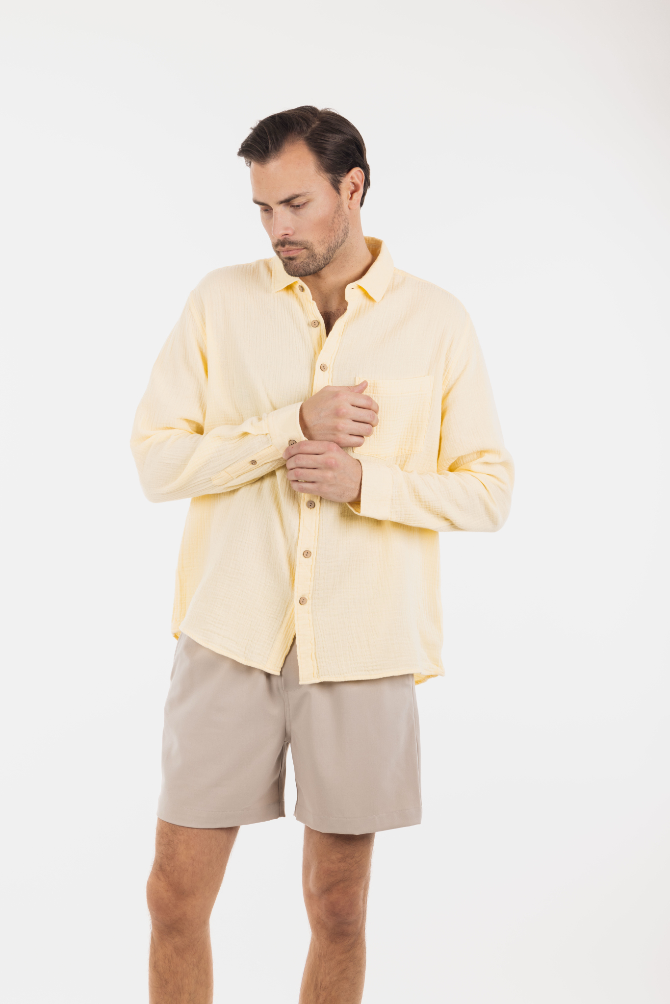 Urban Pioneers Male Keaton Shirt SHIRT LIGHT YELLOW