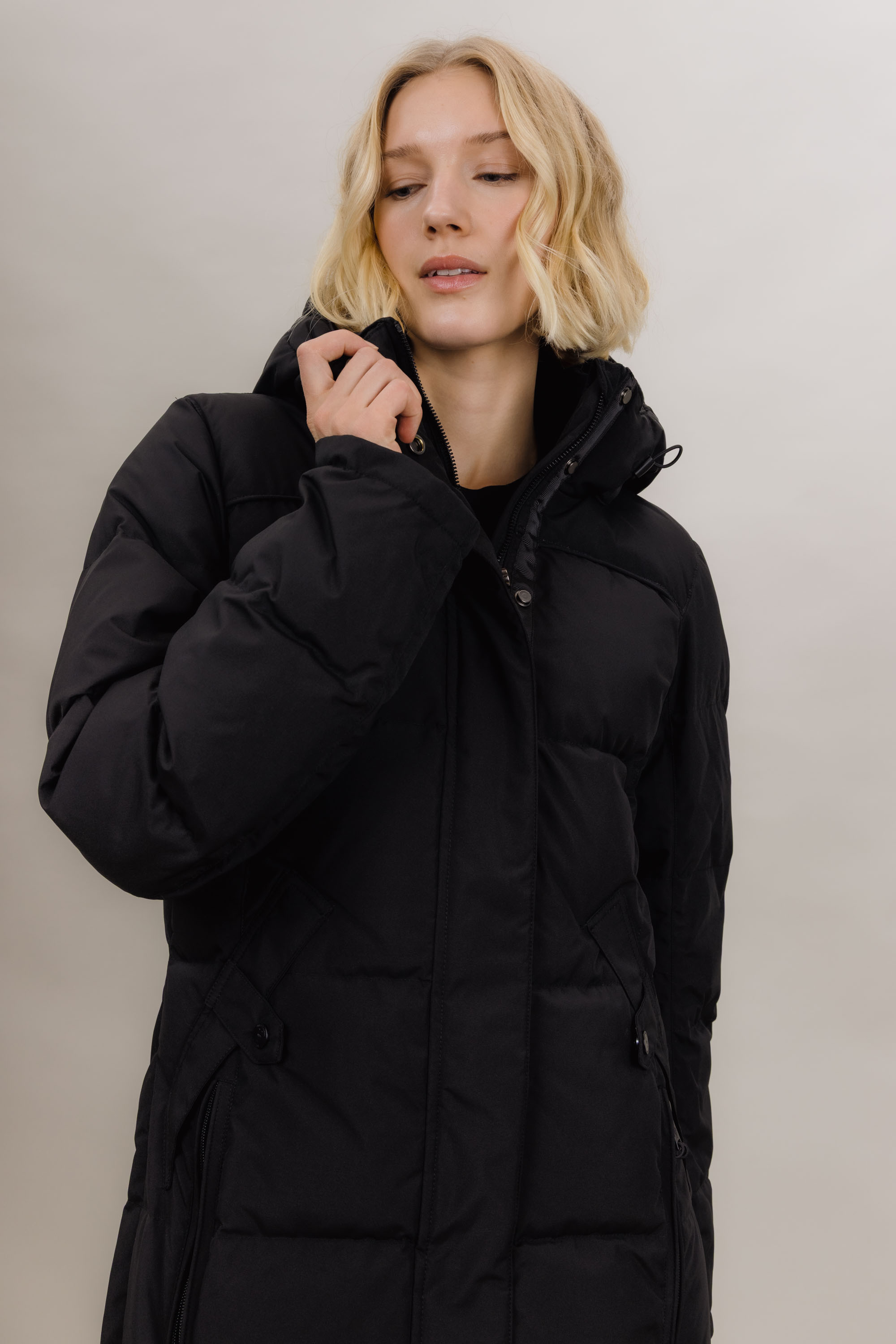 Urban Pioneers Female Laya Down Coa COAT BLACK